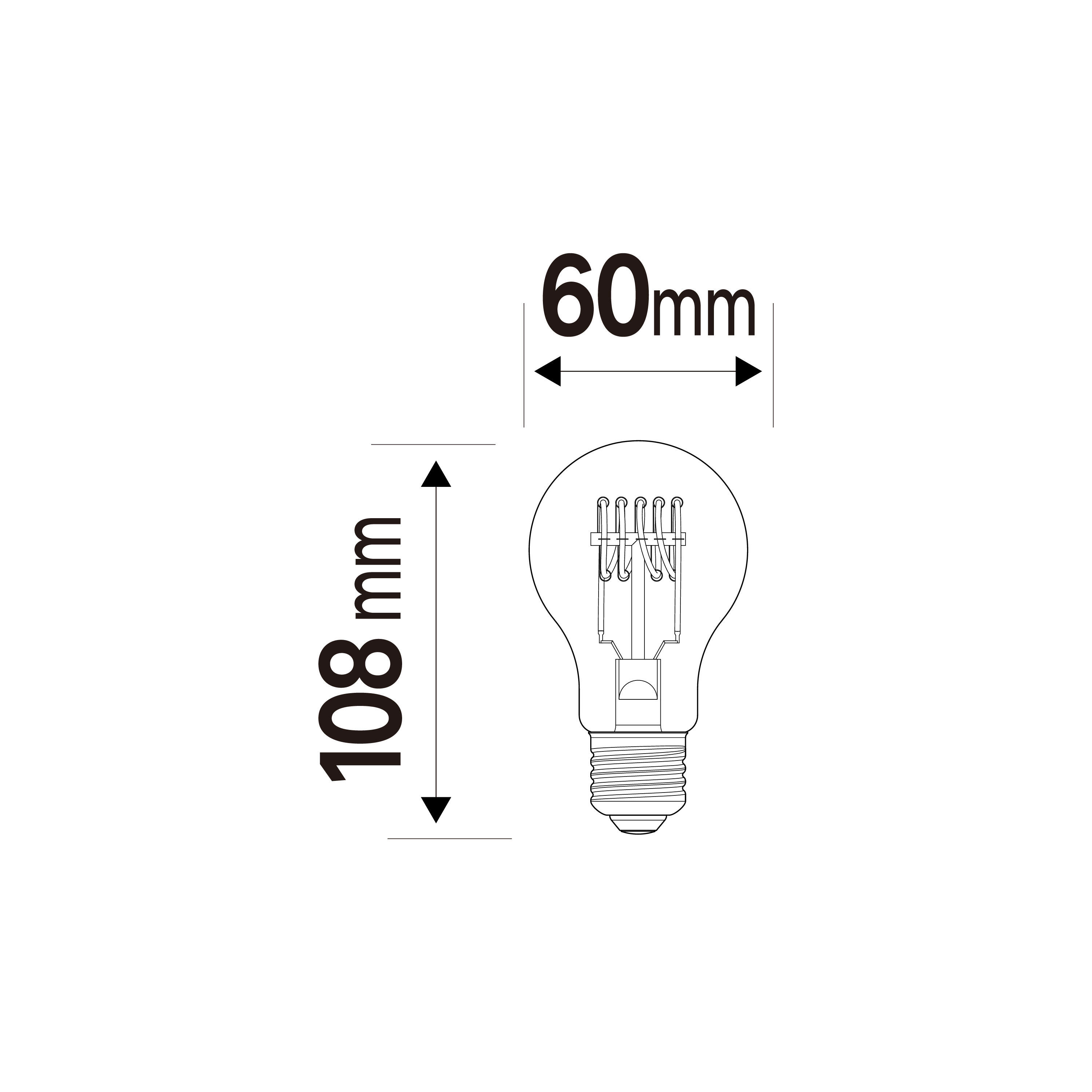 Bombilla led filamento e27 estándar 806 lm blanco cálido