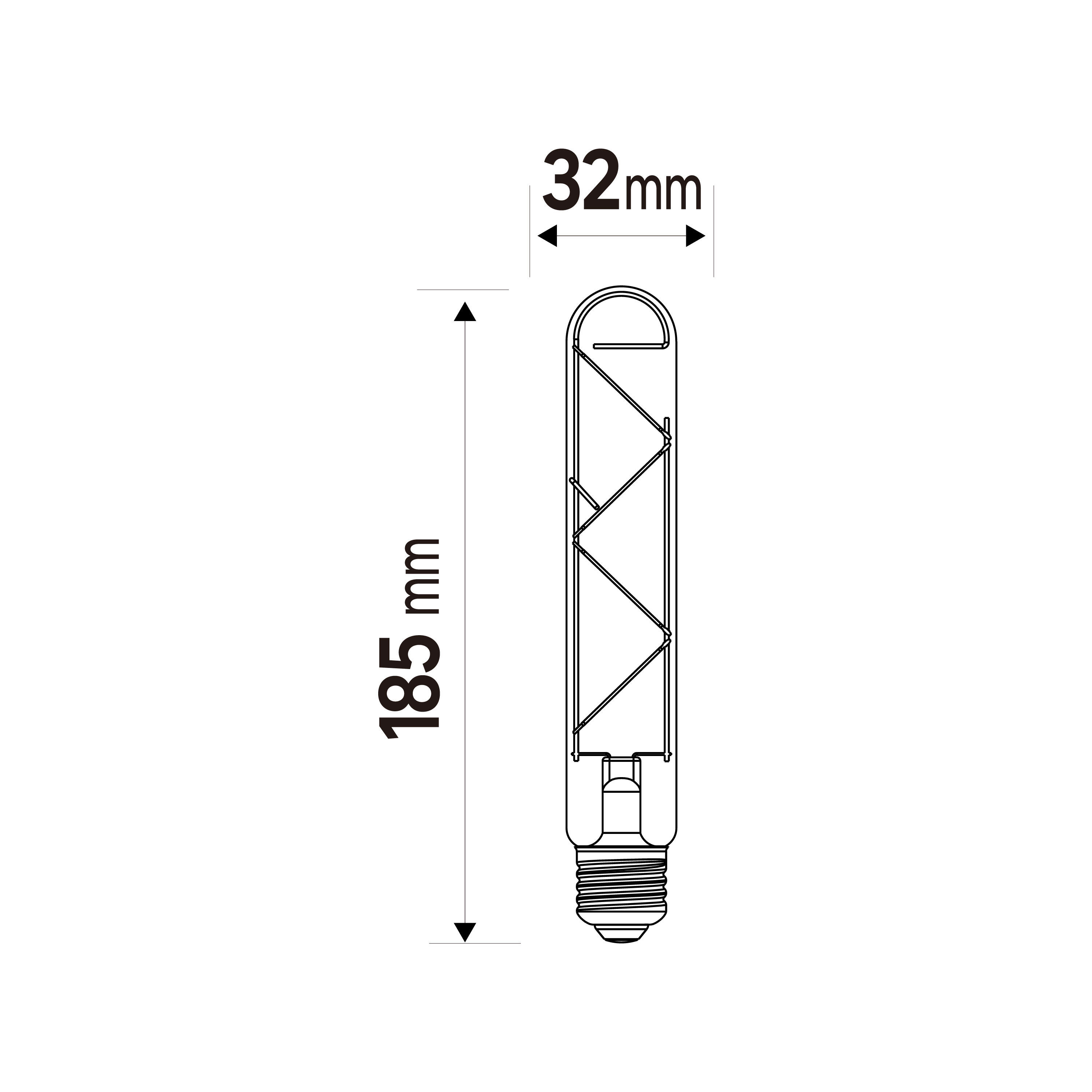 Żarówka dekoracyjna LED E27 T32 4 W 300 lm Ciepła biel Lexman - 3