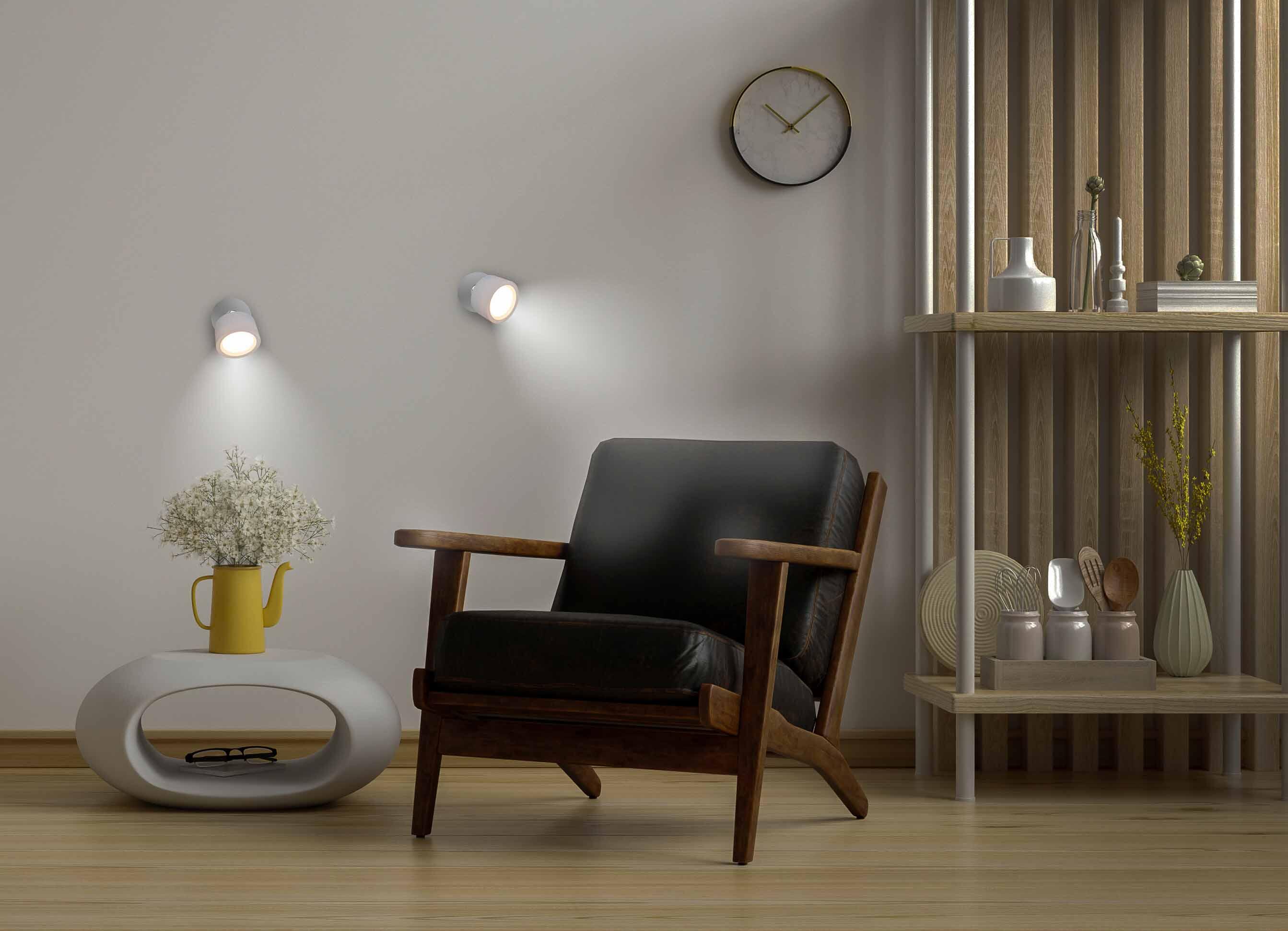 Applique LED, sans fil et rechargeable, blanc, Roll, NEW GARDEN - 5