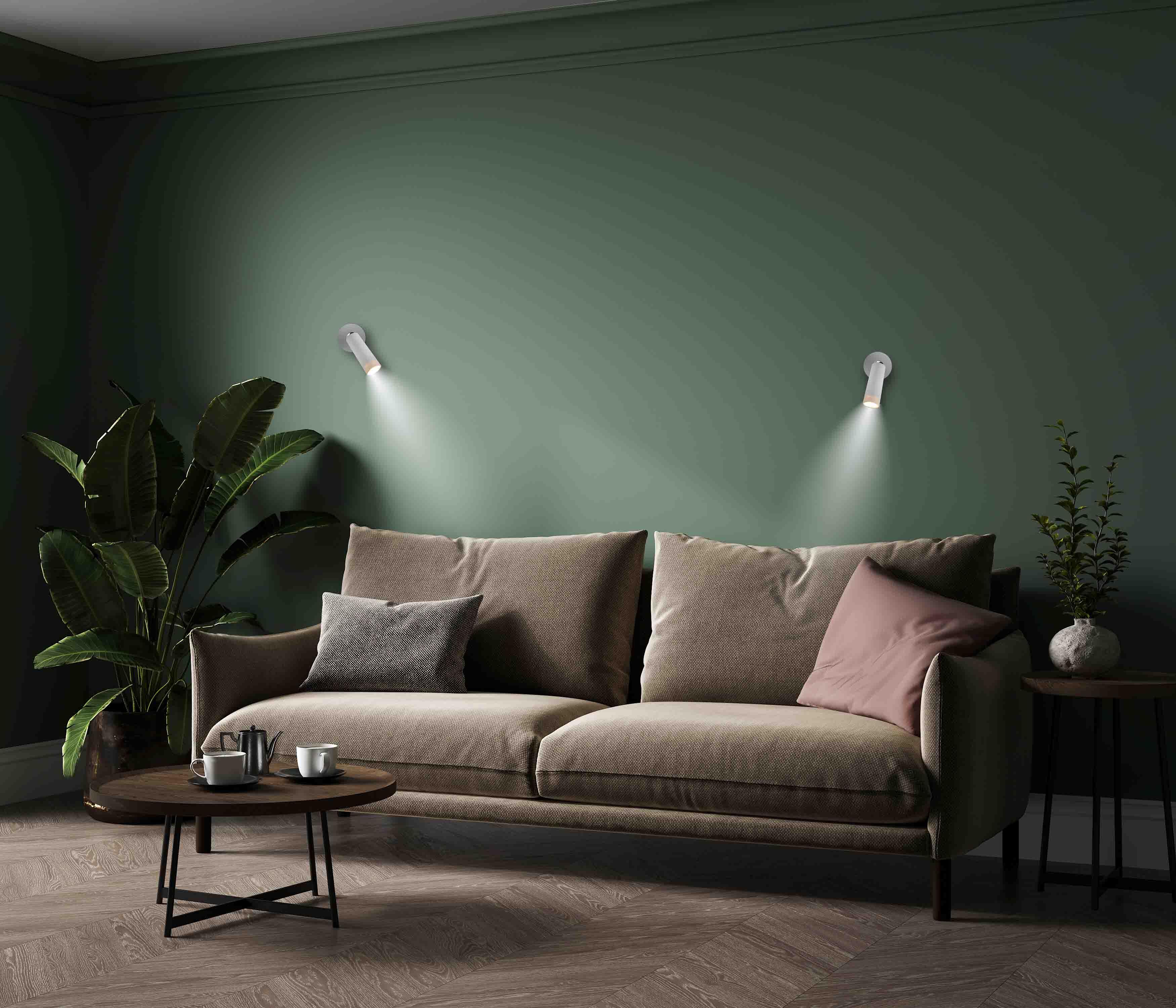 Aplique de pared LED recargable sin cables con interruptor Roll 4 NEW GARDEN blanco carga con batería luz cálida 3000K intensidad regulable IP20 300 lm - 16