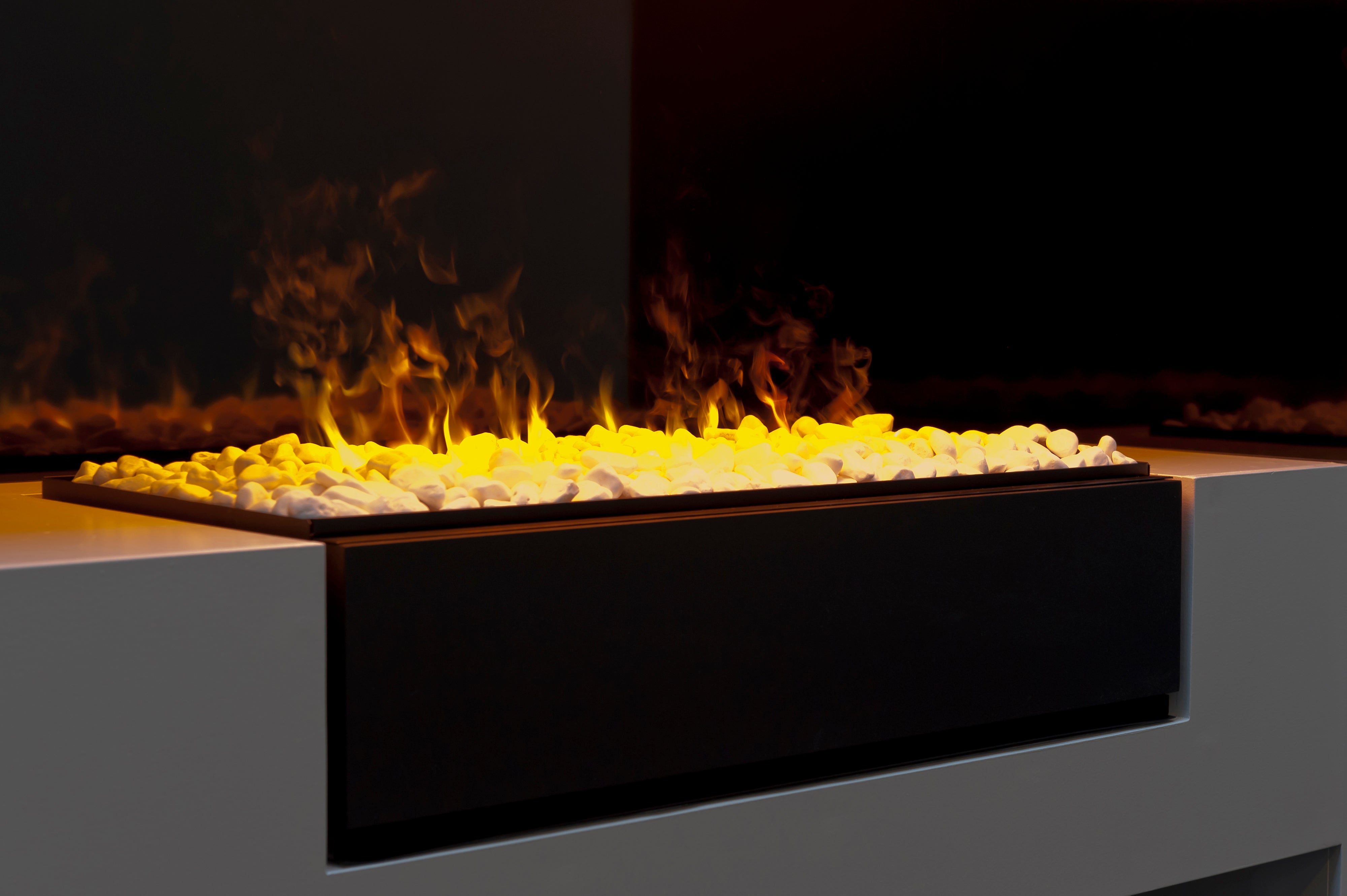 Chimenea eléctrica decorativa efecto piedras cassette l
