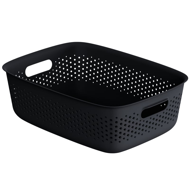 Pojemnik Openstore 10 l 39 x 13 x 29 cm czarny Spaceo