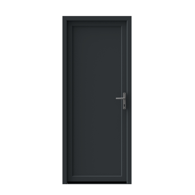 Portoncino d'ingresso Base L 90 x H 210 cm in PVC antracite, apertura spingere a sinistra