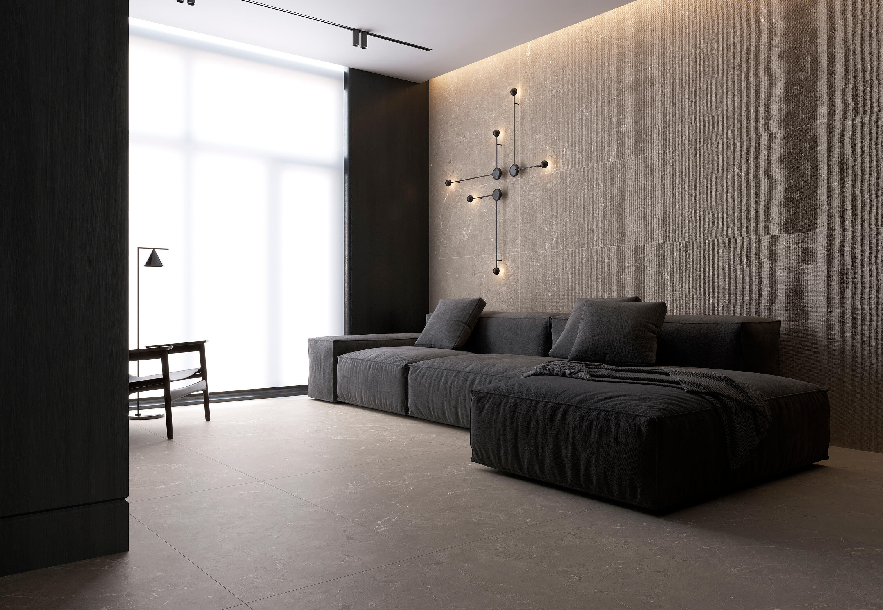Azulejo/suelo porcelánico neeko efecto piedra marron 60x120 cm c1