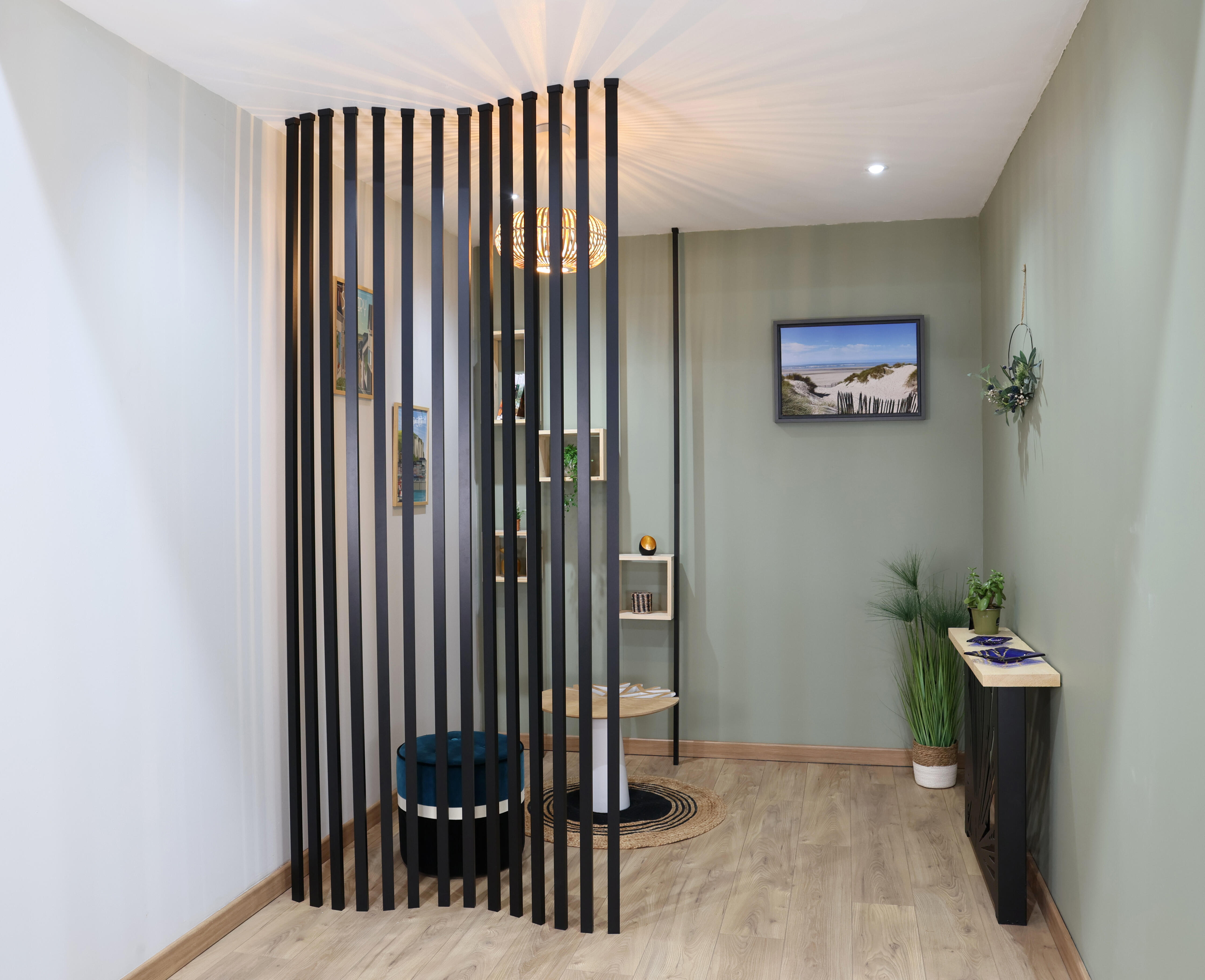 Kit 4 tubes aluminium noir ARTITUB, H.250 cm  - 3