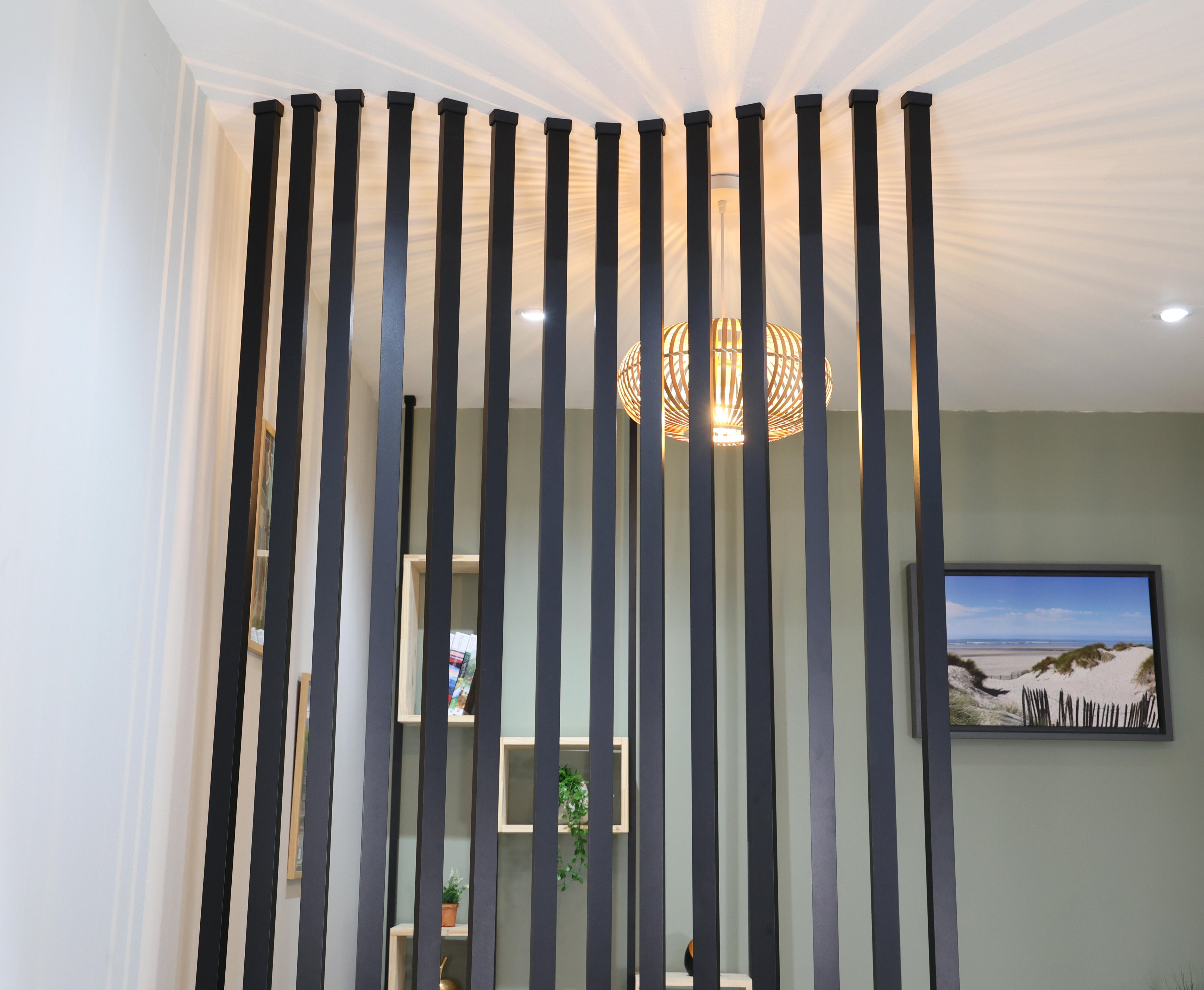 Kit 4 tubes aluminium noir ARTITUB, H.250 cm  - 6