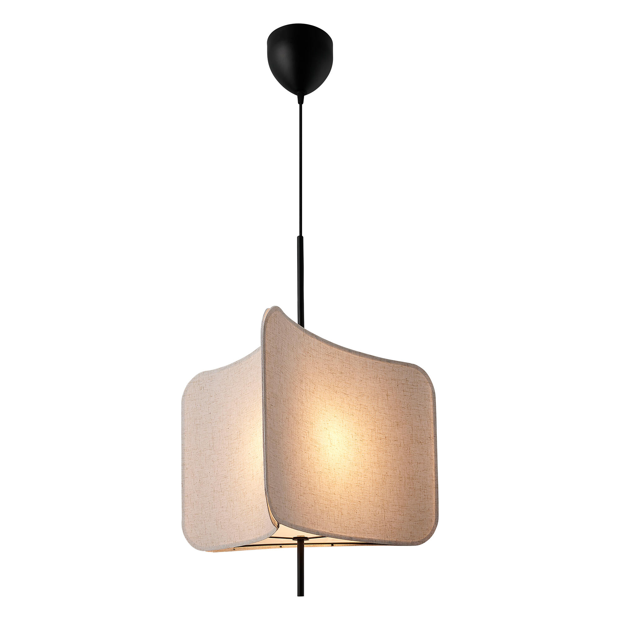 Suspension Vert Mousse/lin blanc - diamètre 40 cm