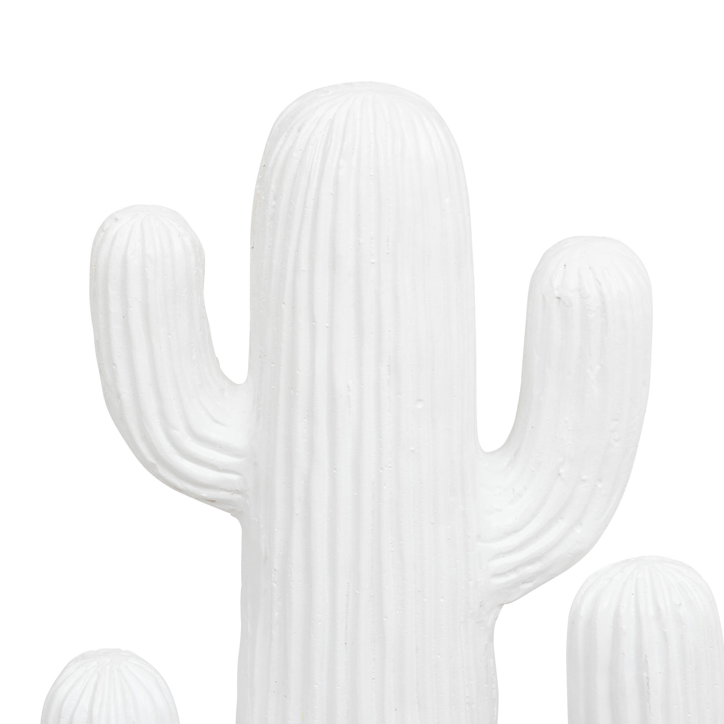 Cactus décoratif en céramique Rodrigo, blanc l.9.5 x H.38 cm - 2