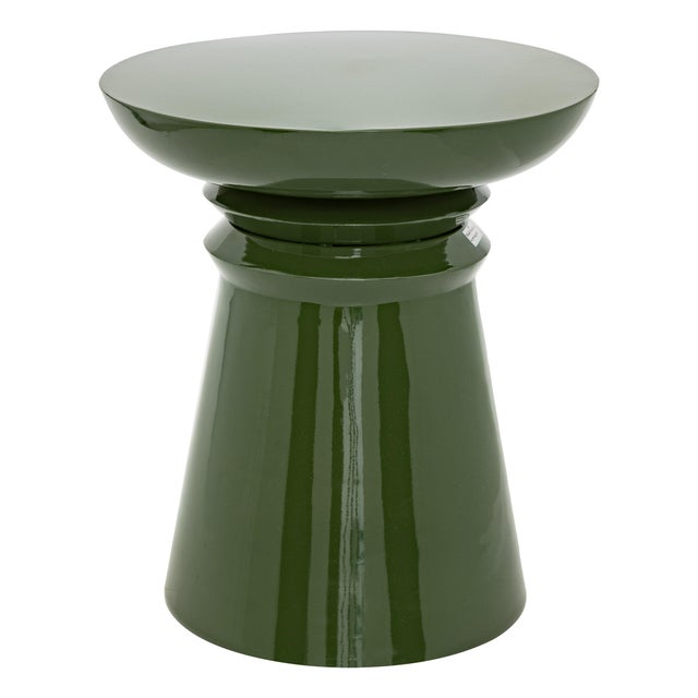 Table d'appoint Totem, vert L.44 x H.50 cm