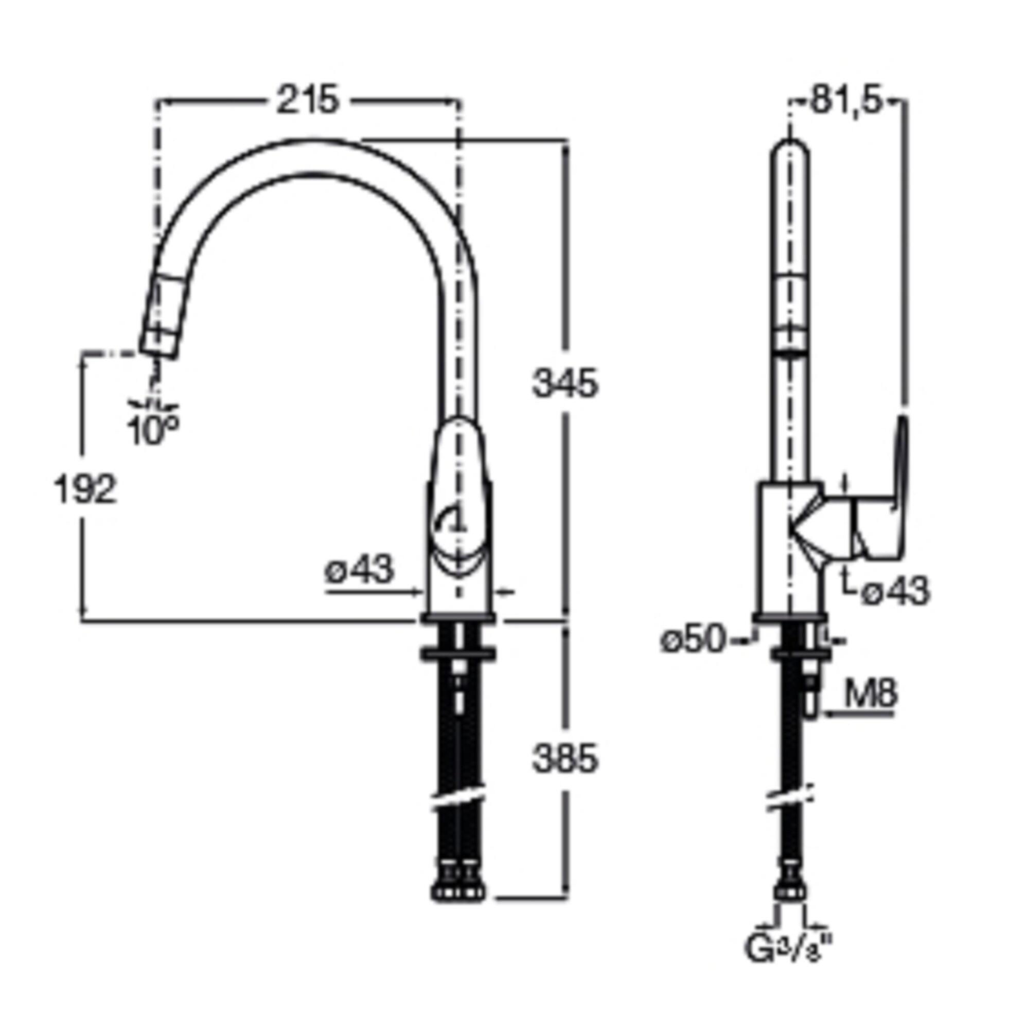 Grifo de cocina monomando cano alto ROCA Mitos cromado 2024 Leroy Merlin