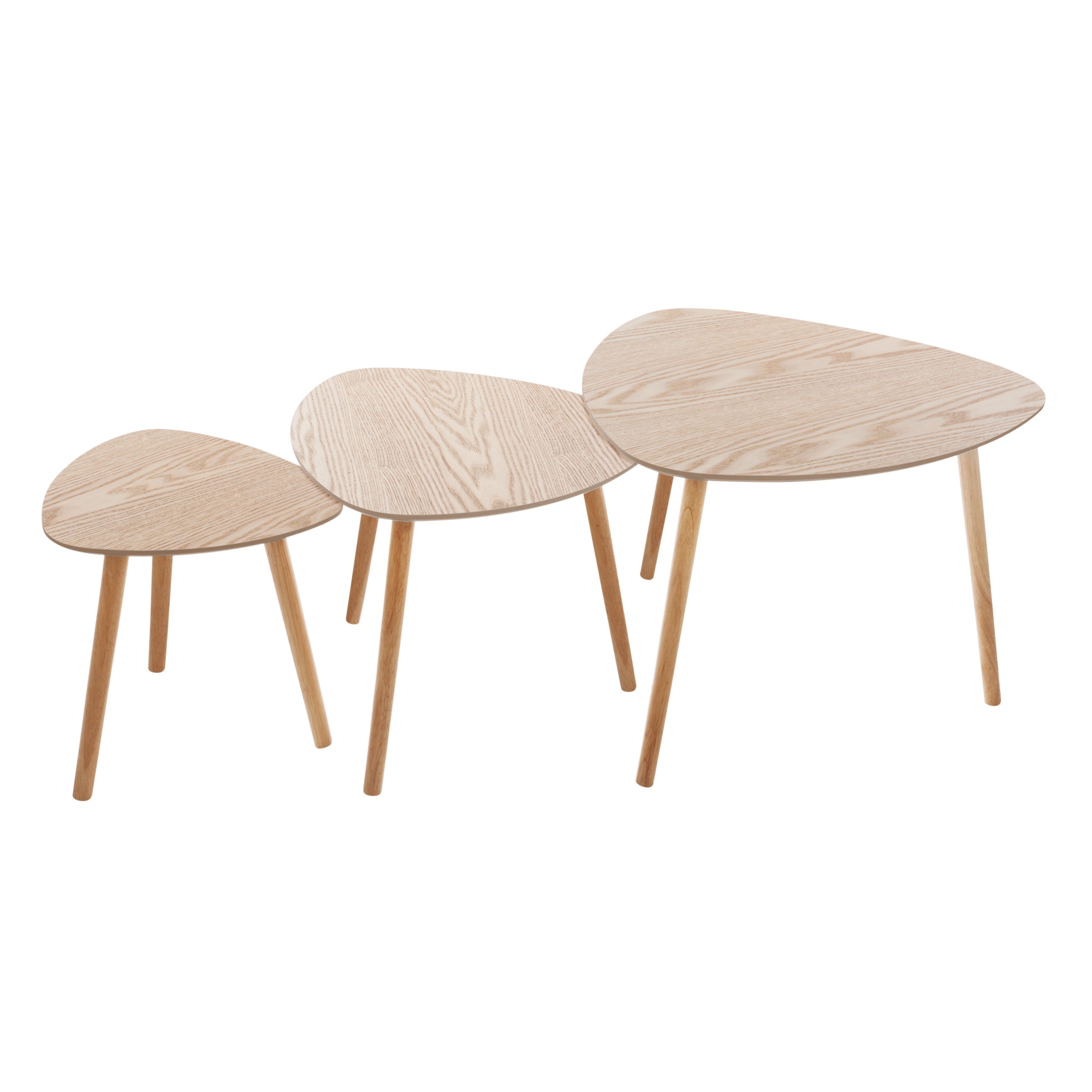 3 Tables d'appoint Miléo, naturelles Tailles S, M et L - 2
