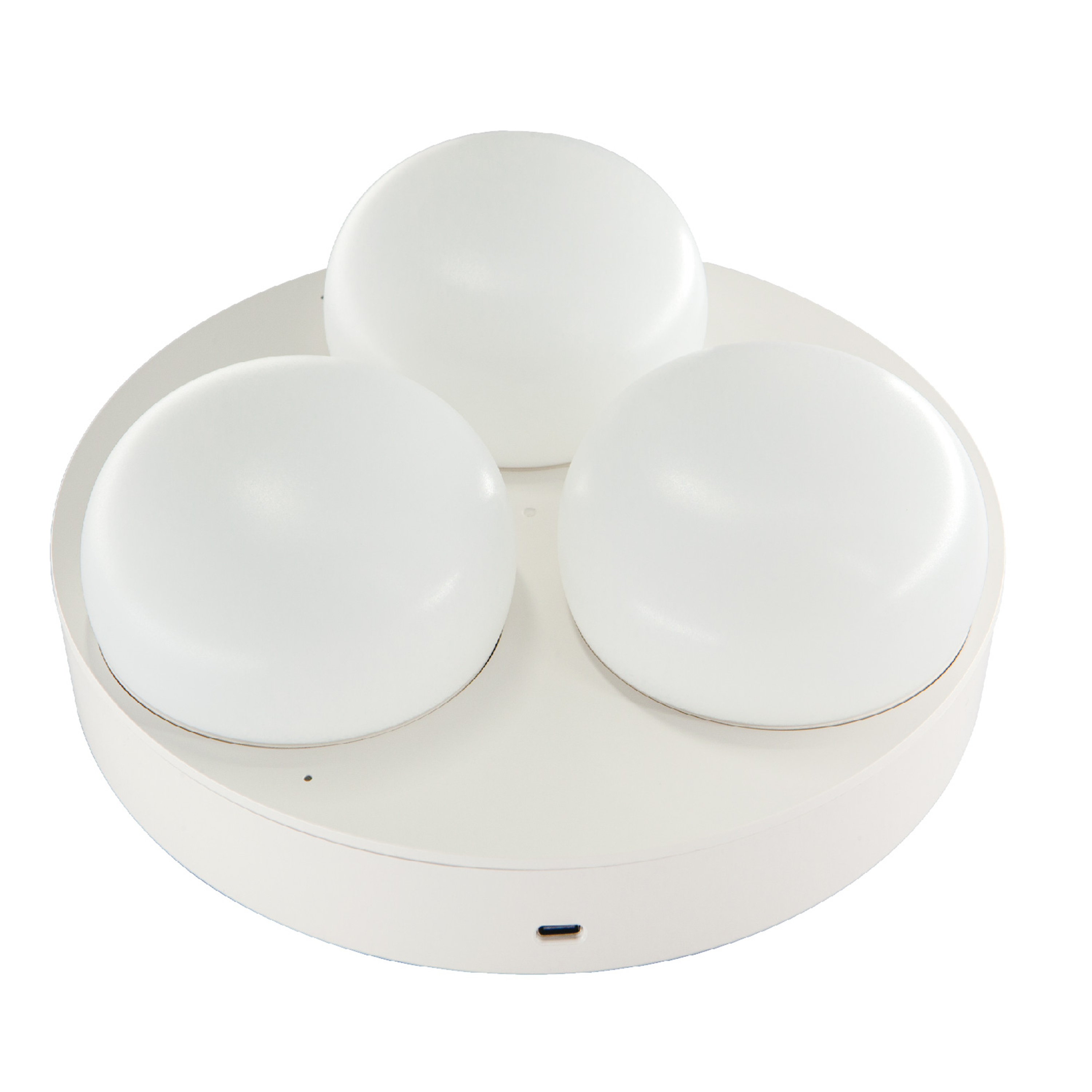 Pack 3 Lámparas de mesa recargables y sin cables LED Alawa INSPIRE con estructura beige pantalla blanca luz cálida 3000K Ø de 21 cm - 4