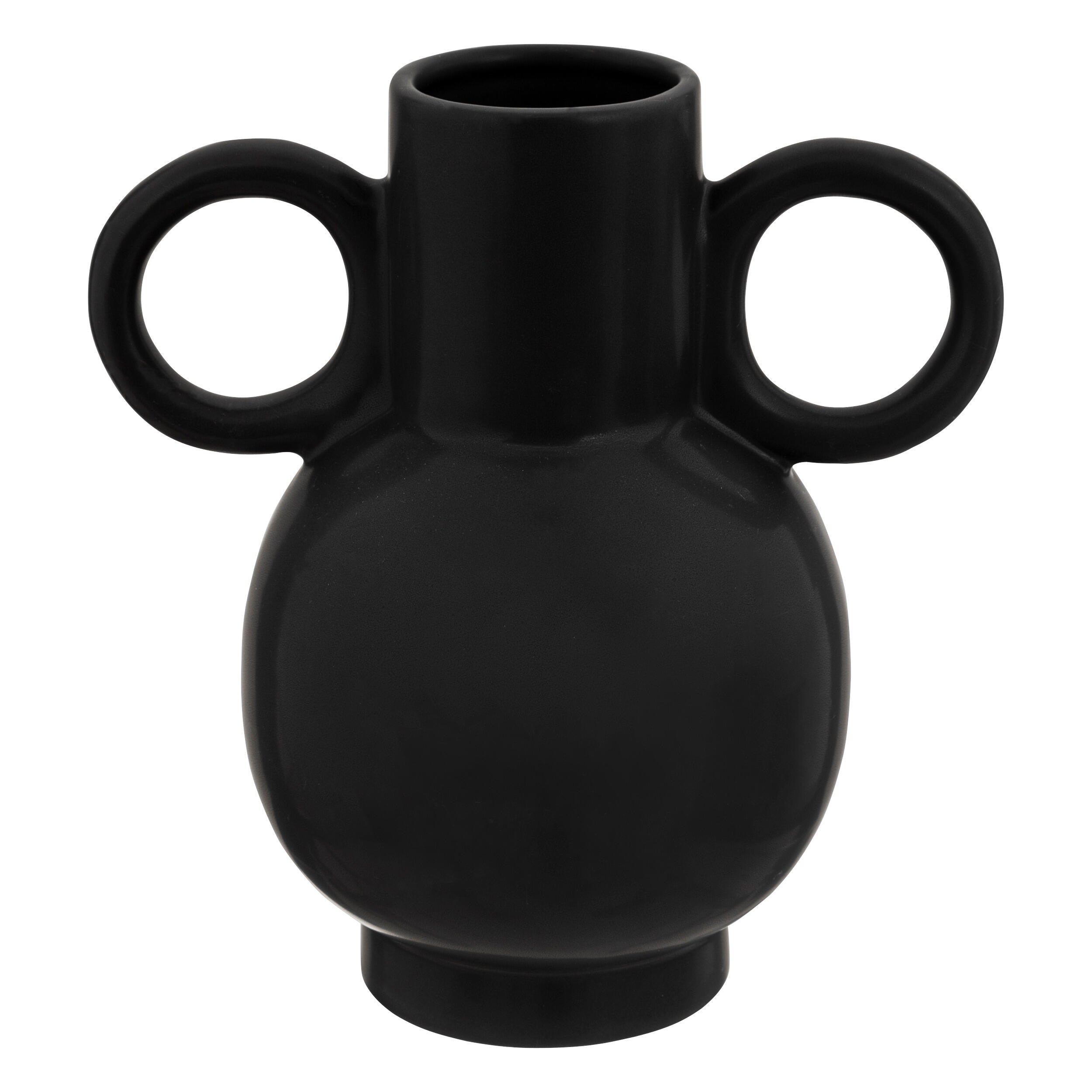 Vase en céramique, noir H.22 - 2