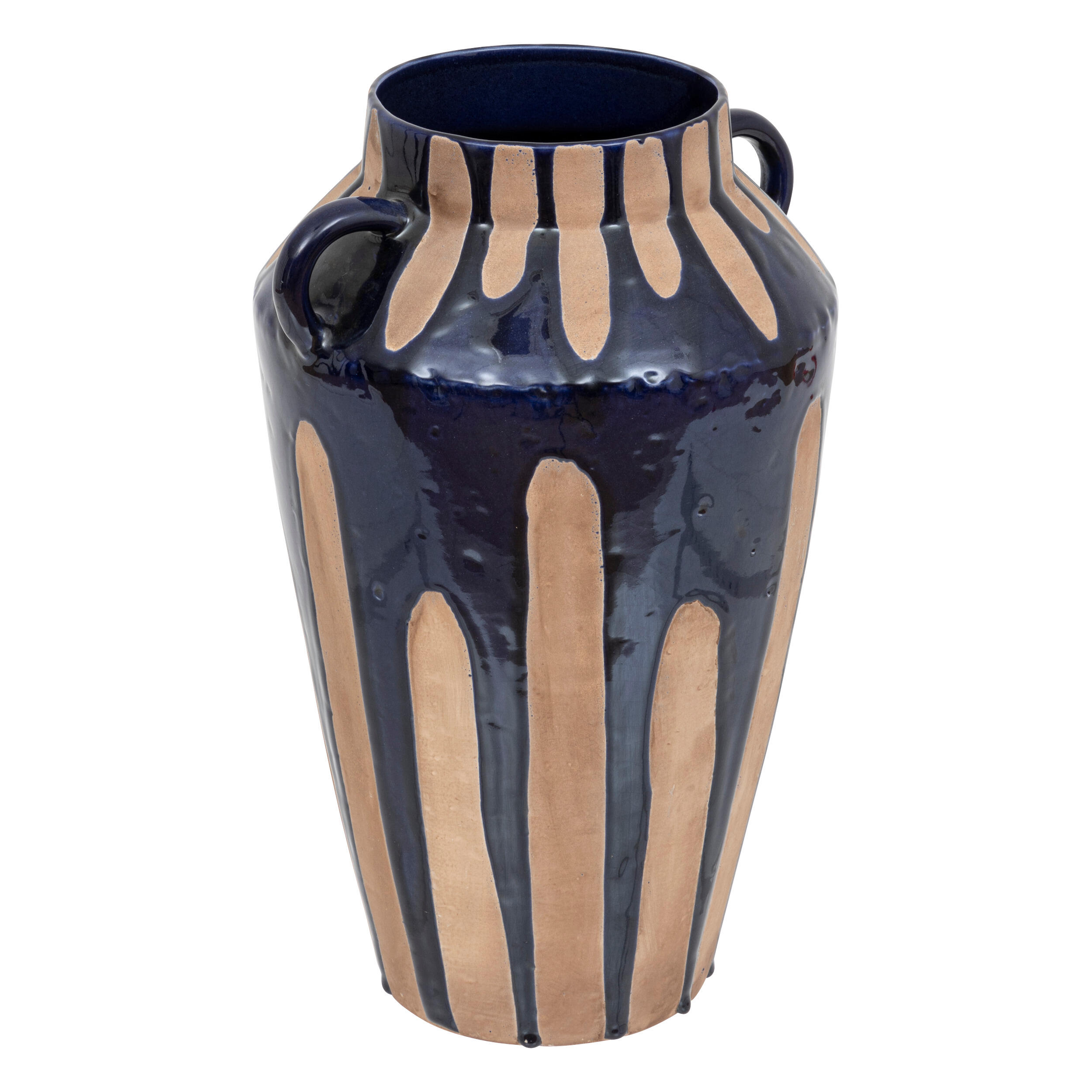 BOCH La Louvière Vase aux biches (F1221) en céramique émaillée