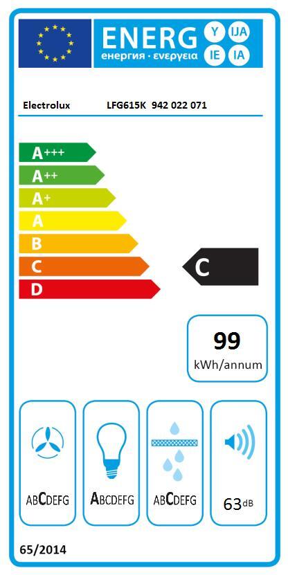 Groupe aspirant L52 cm ELECTROLUX LFG615K Noir - 2