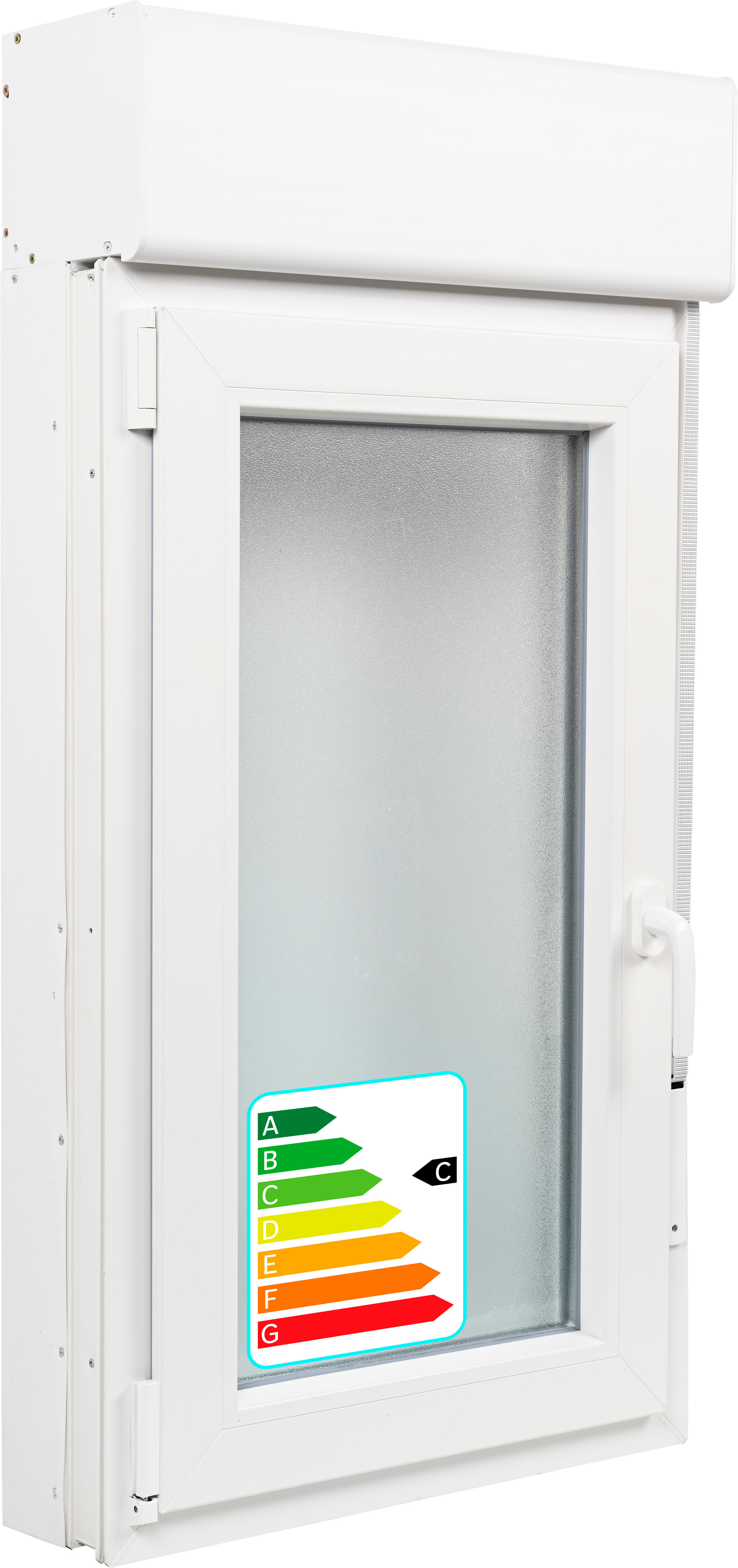 Ventana pvc artens blanca oscilobatiente con persiana 60x119 cm