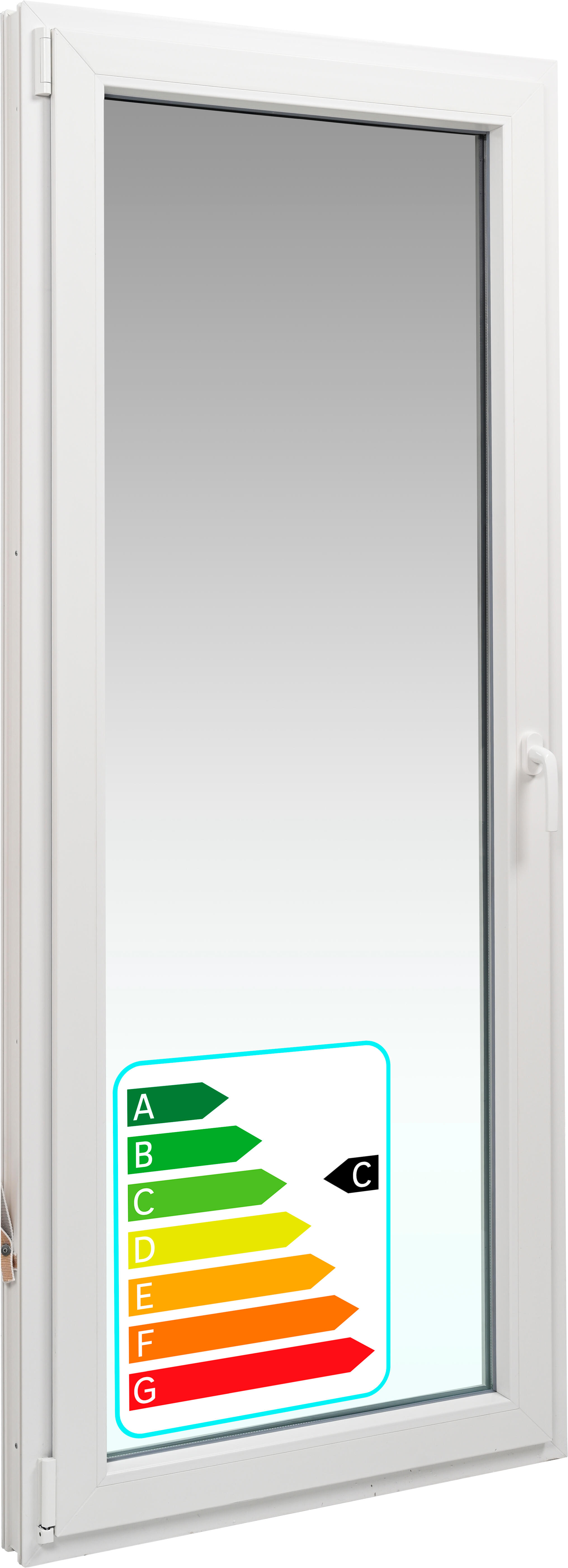 Balconera PVC ISOXA blanca oscilobatiente izquierda 85X210 cm - 2