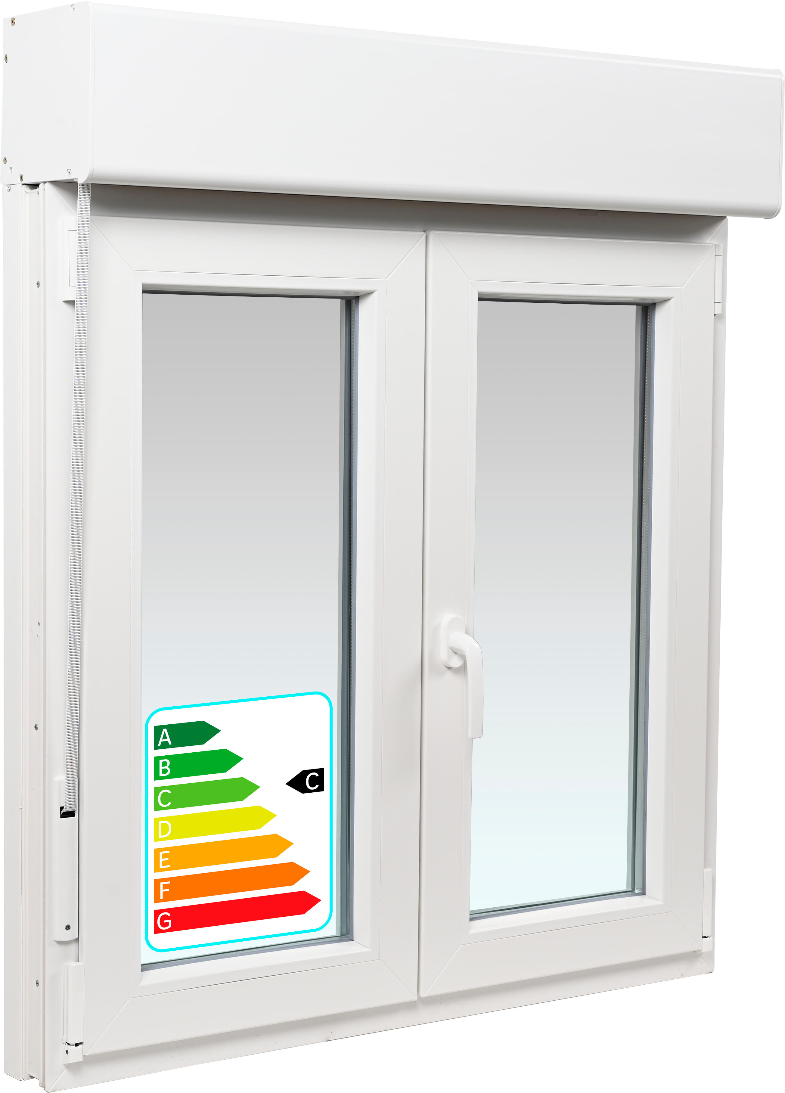 Ventana PVC ISOXA blanca oscilobatiente con persiana de 100X119 cm - 3