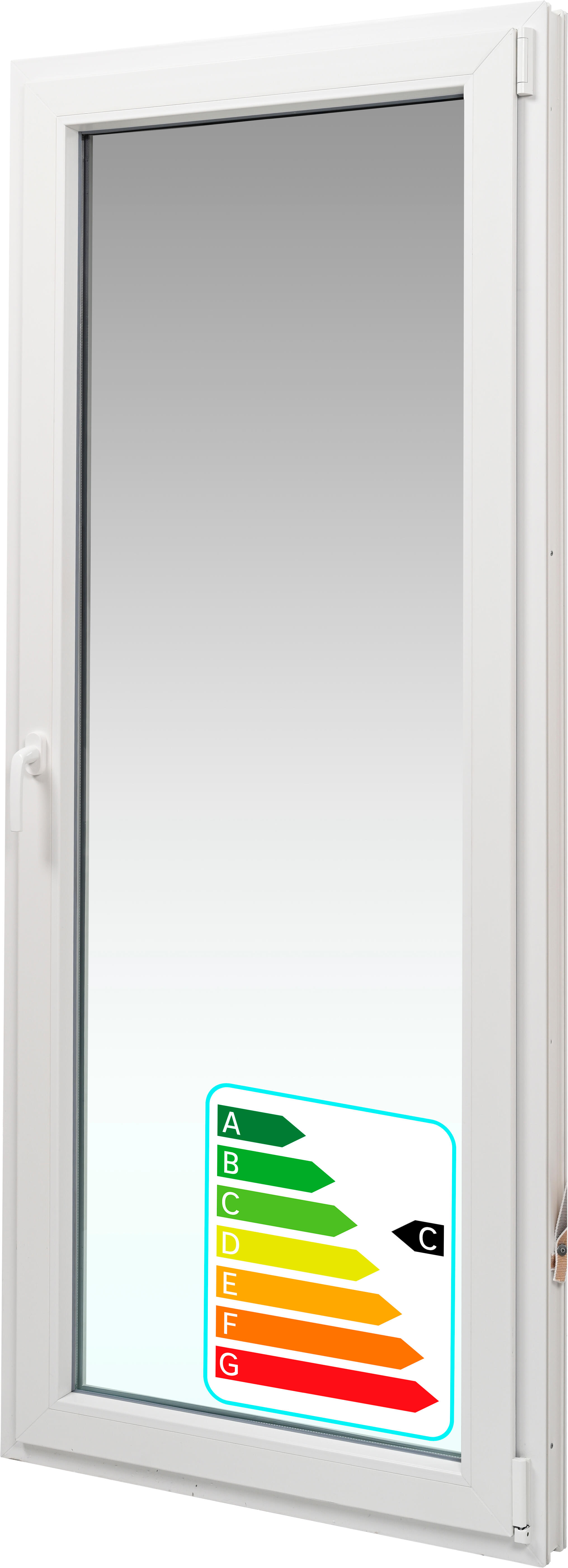 Balconera PVC ISOXA blanca oscilobatiente derecha 85X210 cm - 2