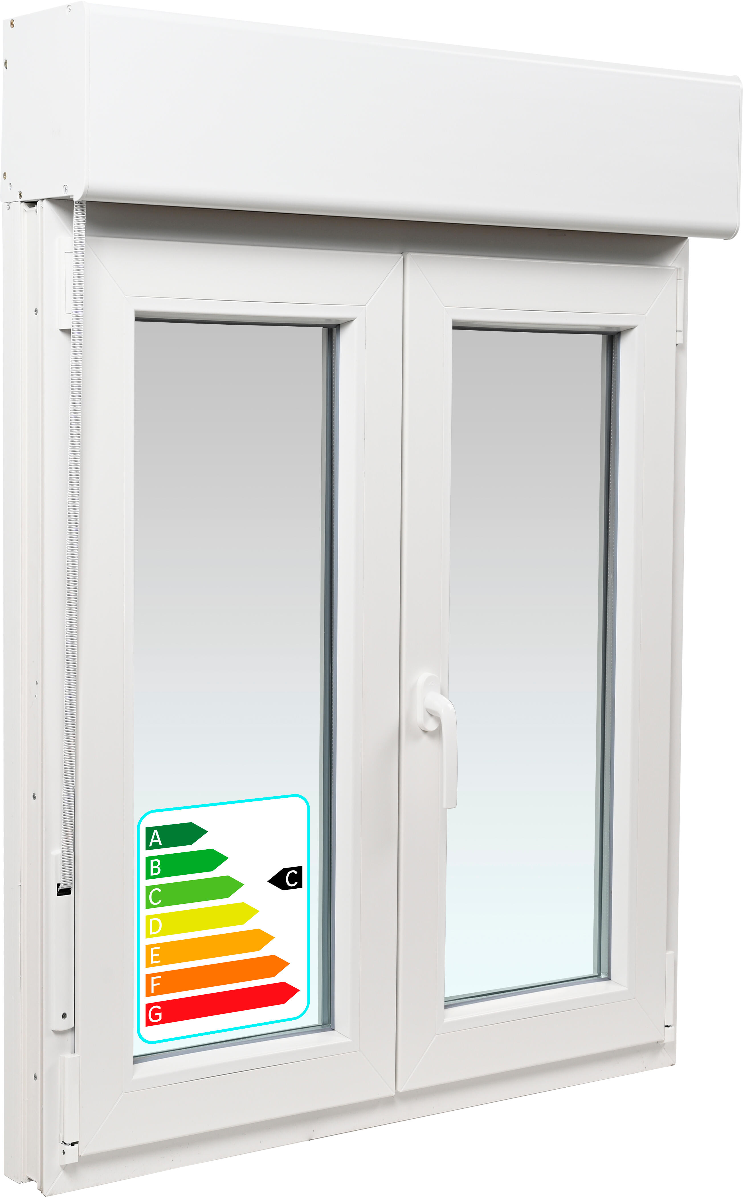 Janela com estore de PVC oscilobatente Isoxa 100X139 cm branco - 8