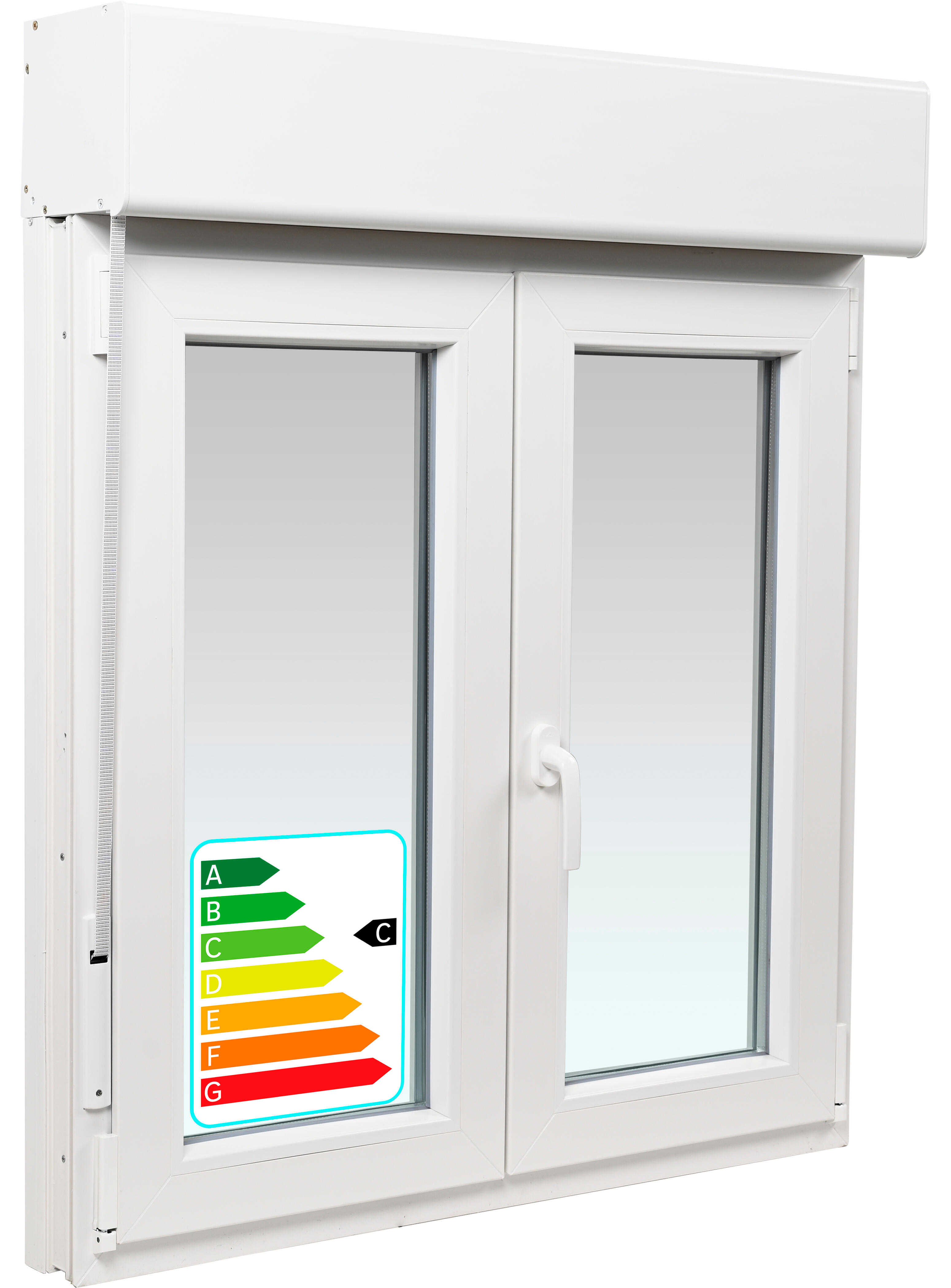 Janela com estore de PVC oscilobatente Isoxa 120X139 cm branco - 8