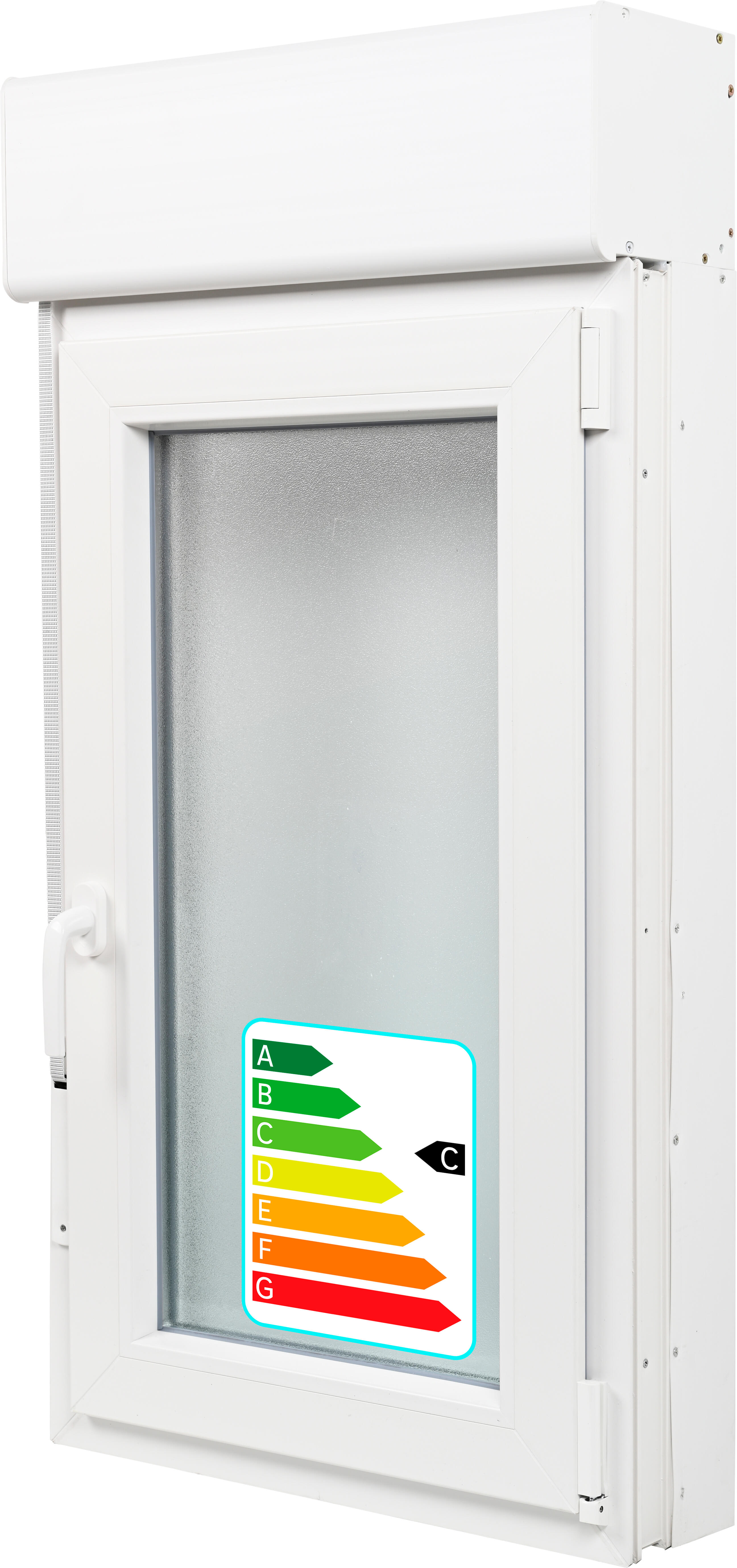 Ventana pvc artens blanca oscilobatiente con persiana 60x119 cm