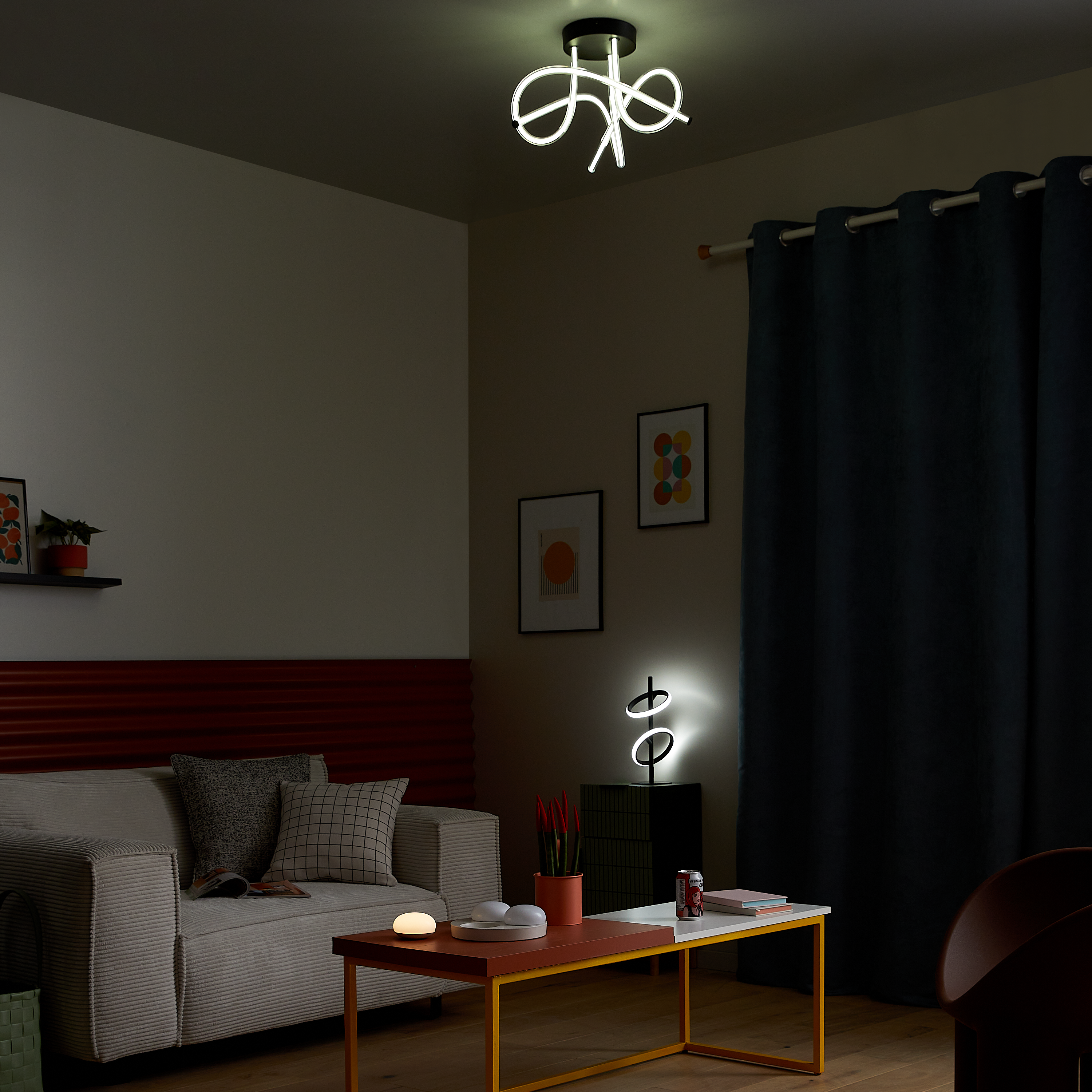 Lampa stołowa Kapeo czarna 2 x LED Inspire - 11