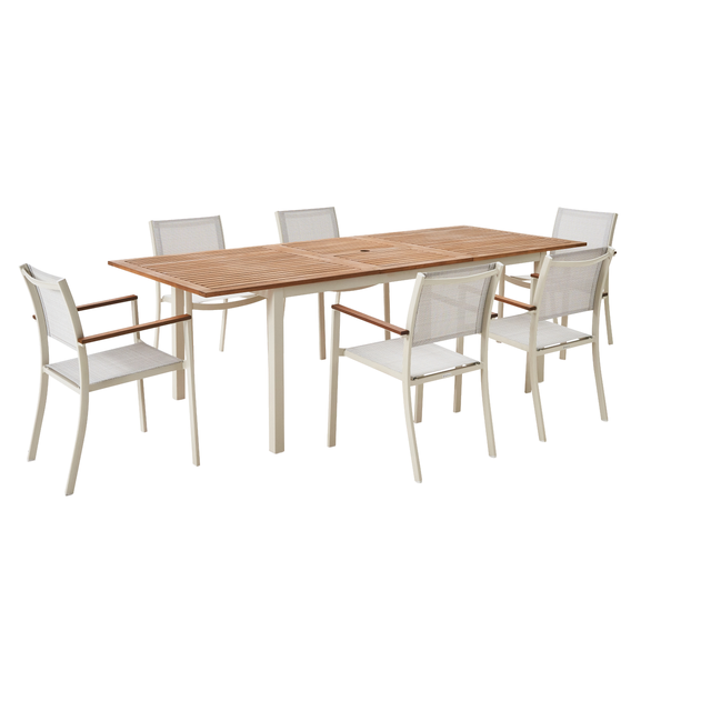 Conjunto de muebles de jardín de aluminio Oris para 6 comensales
