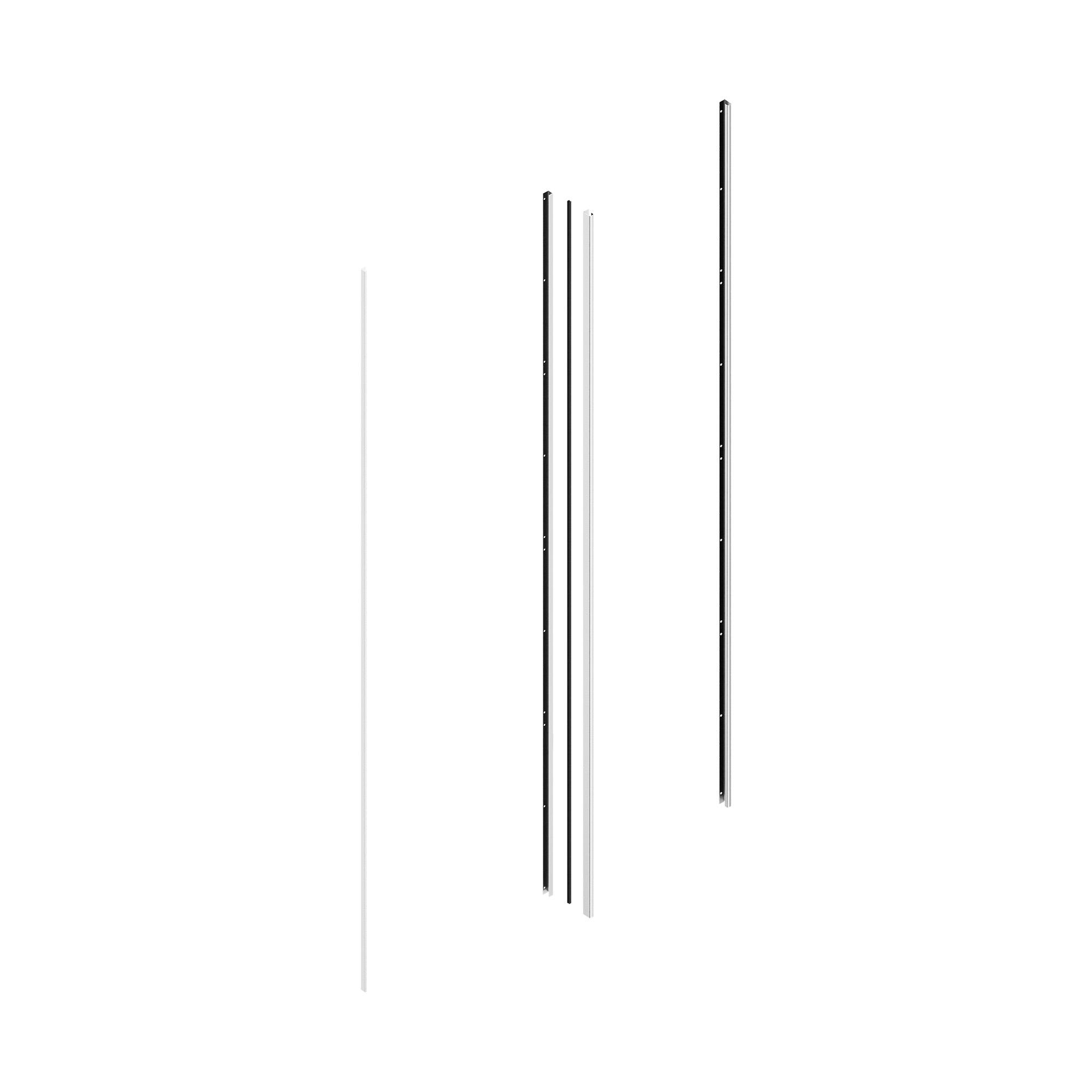 Set de perfiles para 2 puertas correderas Spaceo Evo´M 230.4 cm blanco - 3