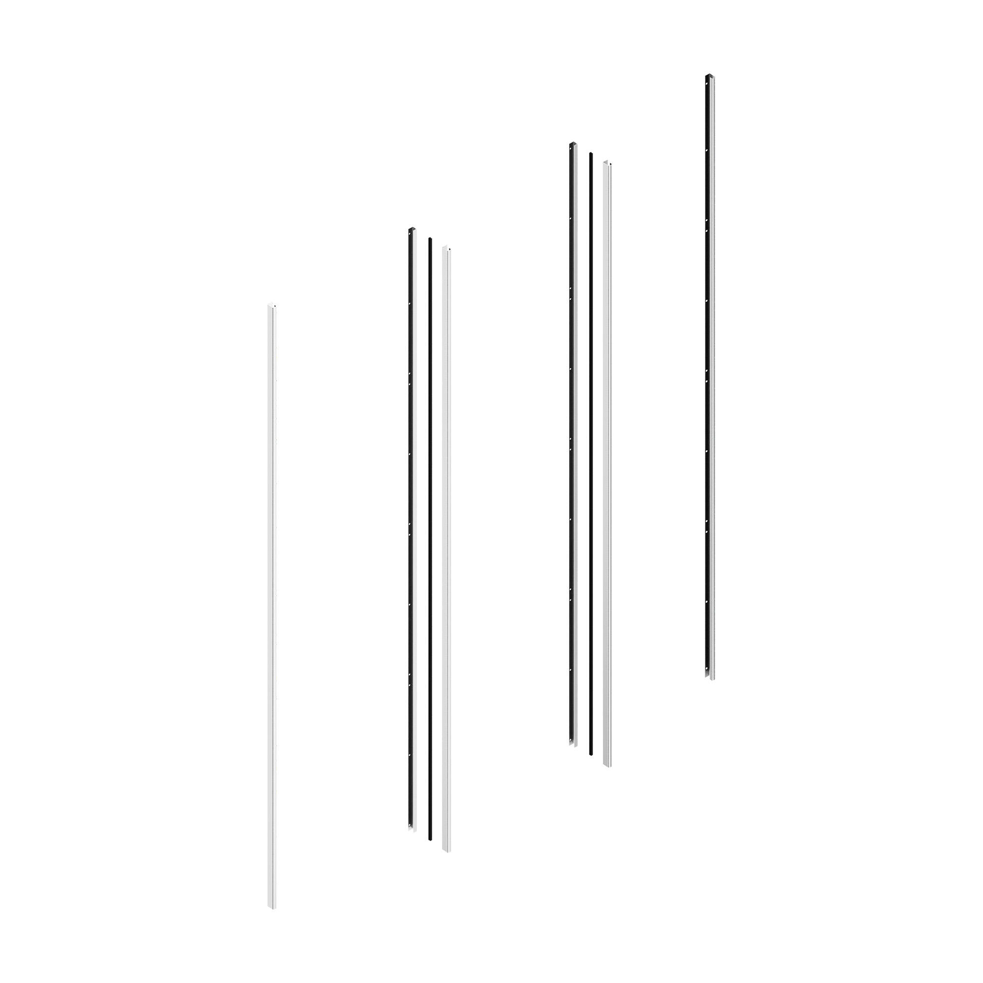 Set de perfiles para 3 puertas correderas Spaceo Evo´M 230.4 cm blanco - 3