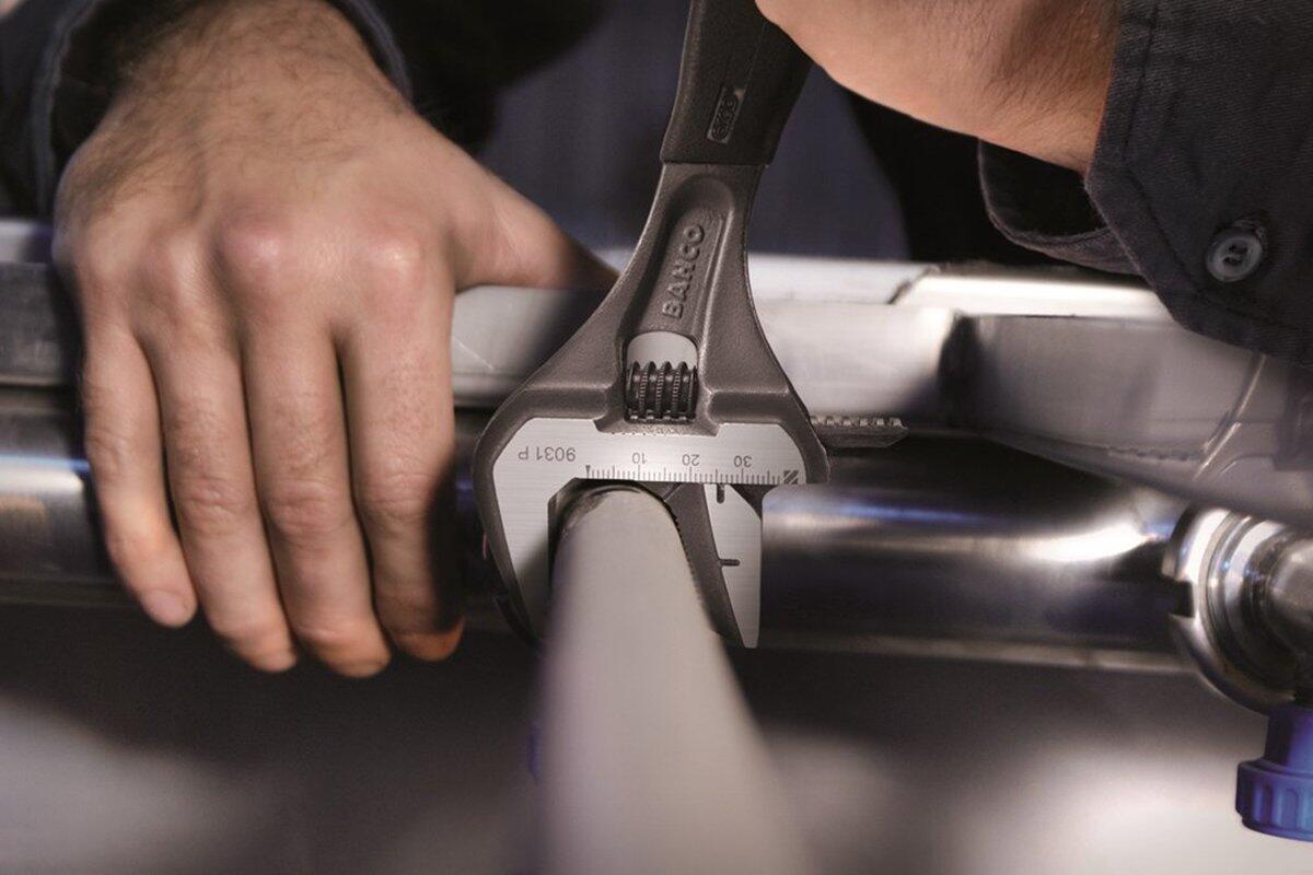 Clé à molette à ouverture 39 mm et mâchoire réversible BAHCO 9031P, L. 218 mm - 6