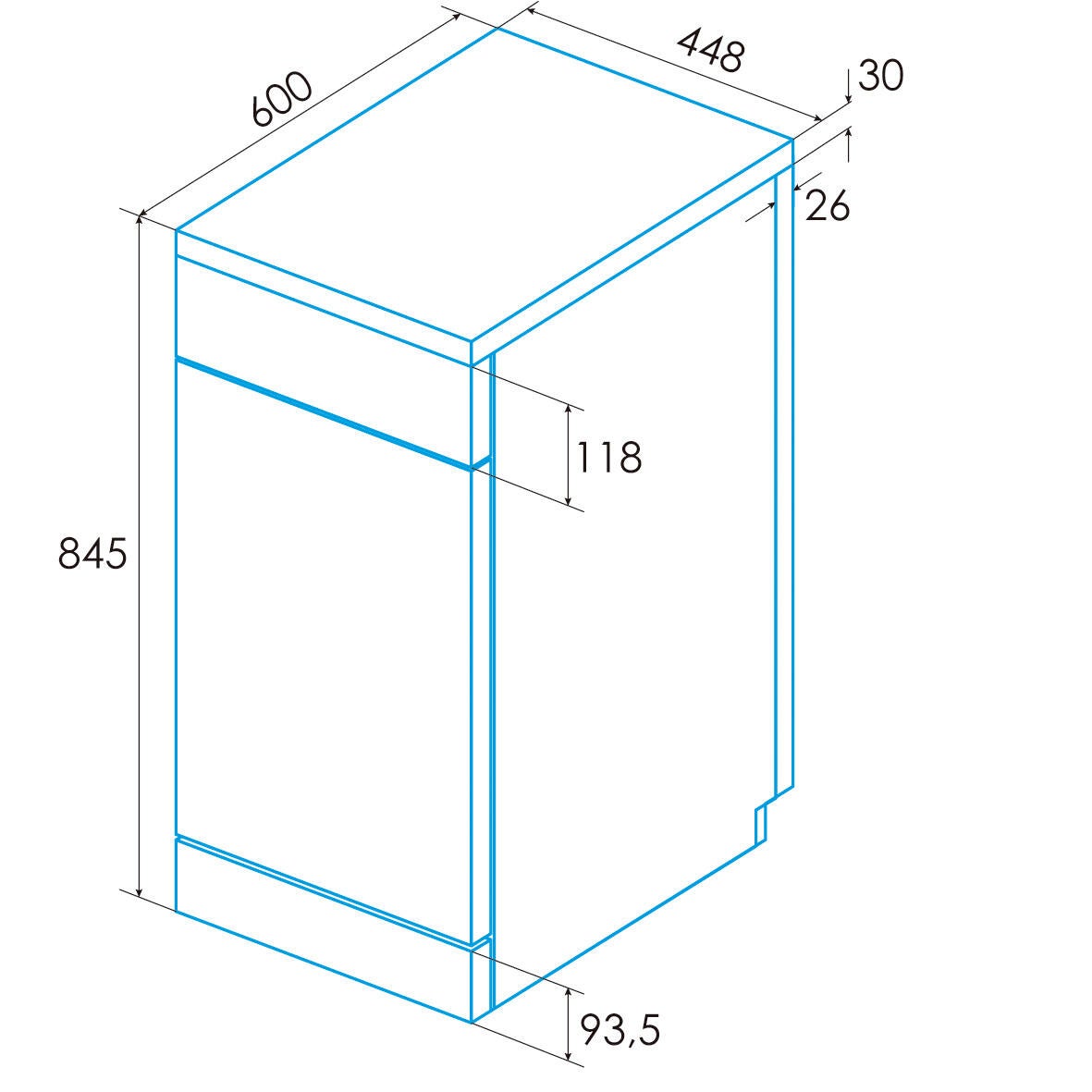 Lavavajillas EDESA EDW 4710WH/A 10 cubiertos 7 programas con inicio diferido blanco 45cm clase D - 2