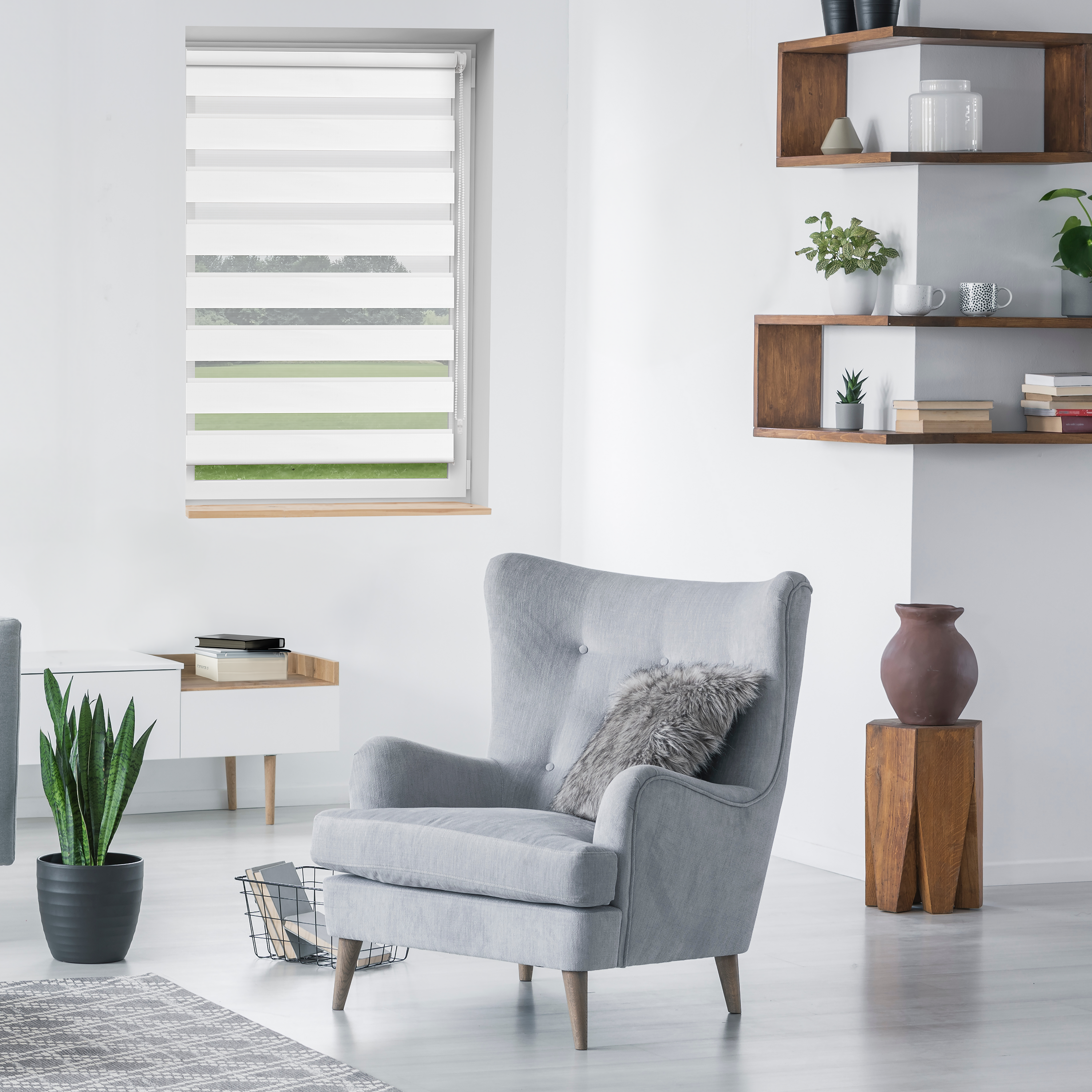 Roleta dzień noc Artemis White biała 36 x 160 cm Inspire - 4