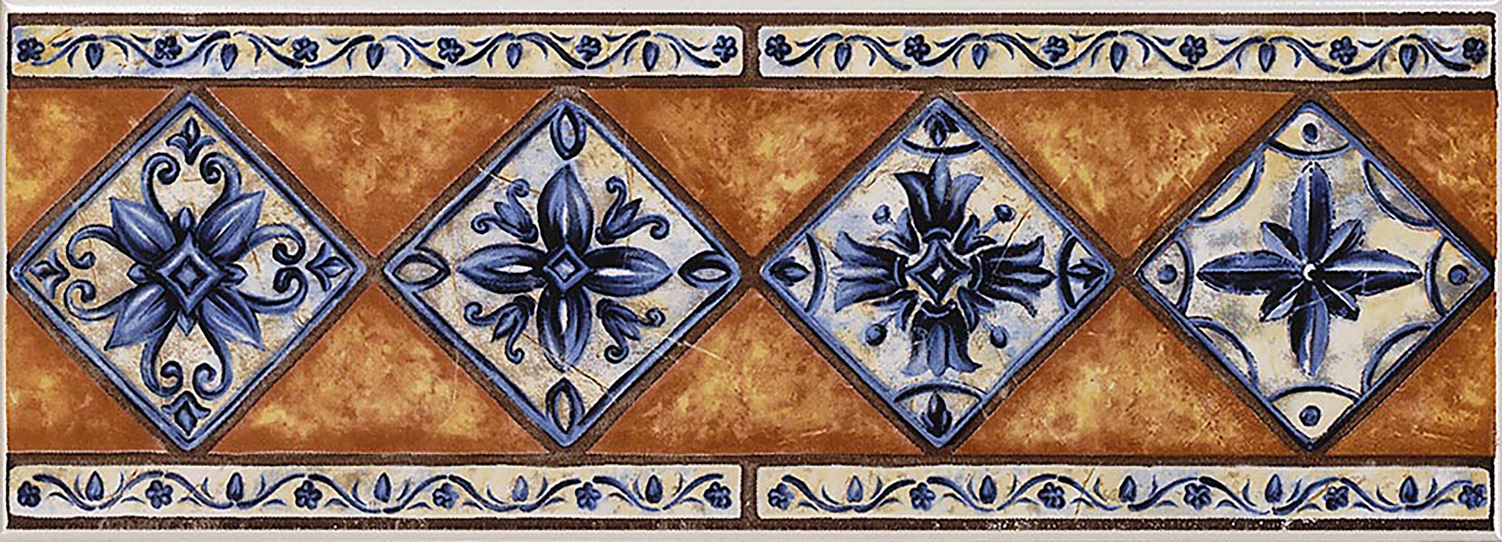 Vector Listelos Pack de 22 Listelos cerámica Serie Tabica 12X33,3 azul y marrón 33 ...