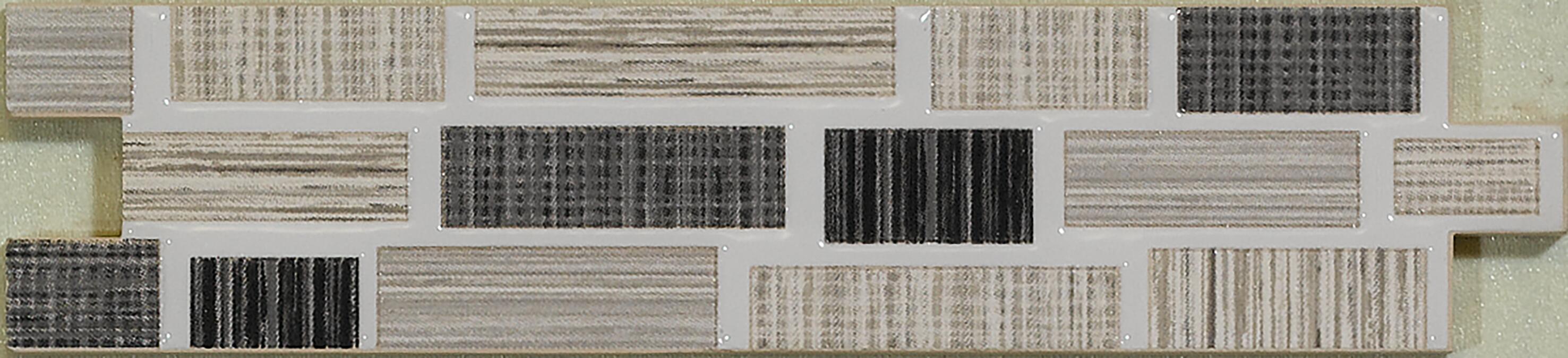 Vector Listelos Pack de 32 Listelos cerámica Serie Sin Fin Geo 5X20 efecto relieve gris ...