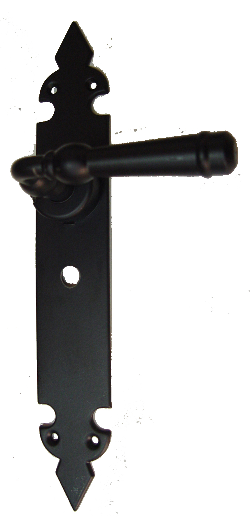 Manilla con placa para puerta bl-73173-c47 de hierro epoxicolor