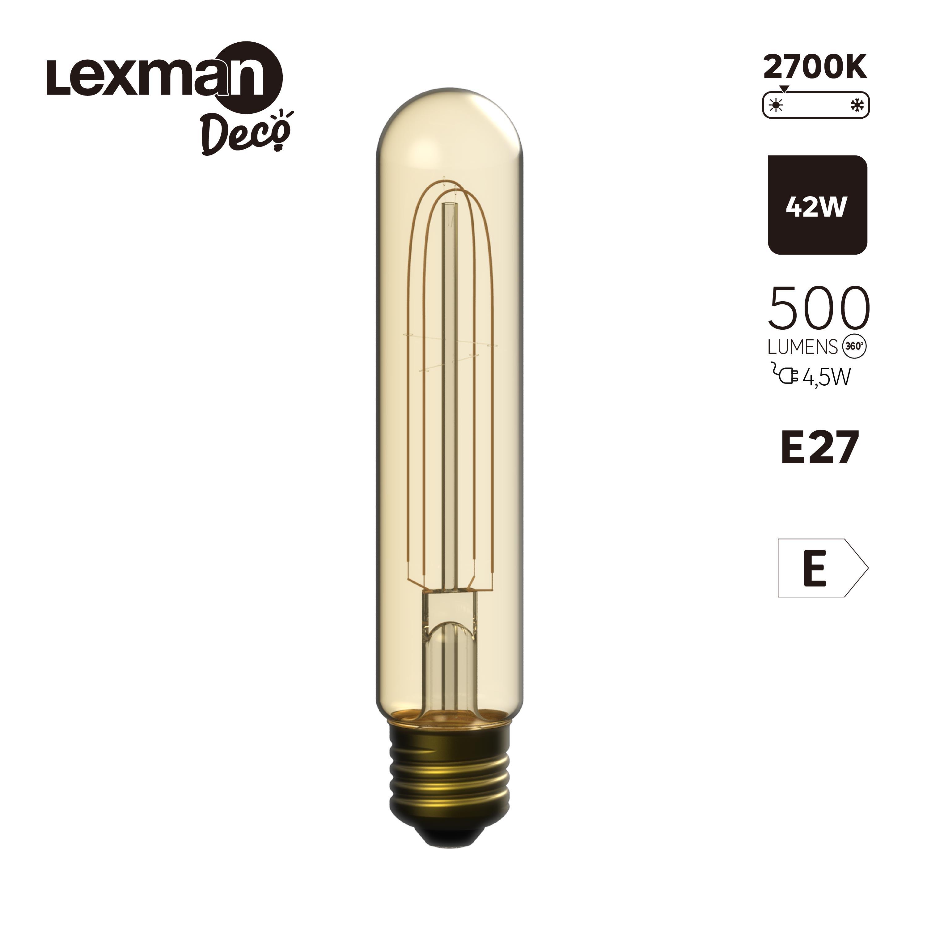 Lâmpada led CARBON T10 E27 500LM 2700K LEXMAN - 4