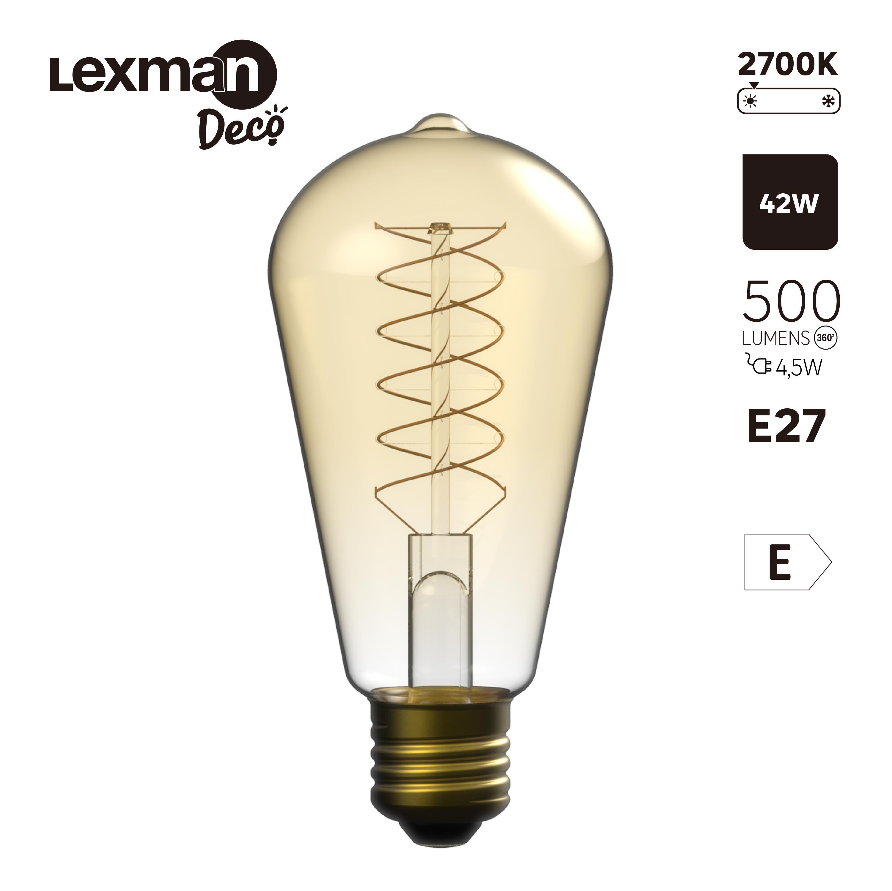 Żarówka dekoracyjna E27 4,5 W 500 lm Ciepła biel Lexman - 4