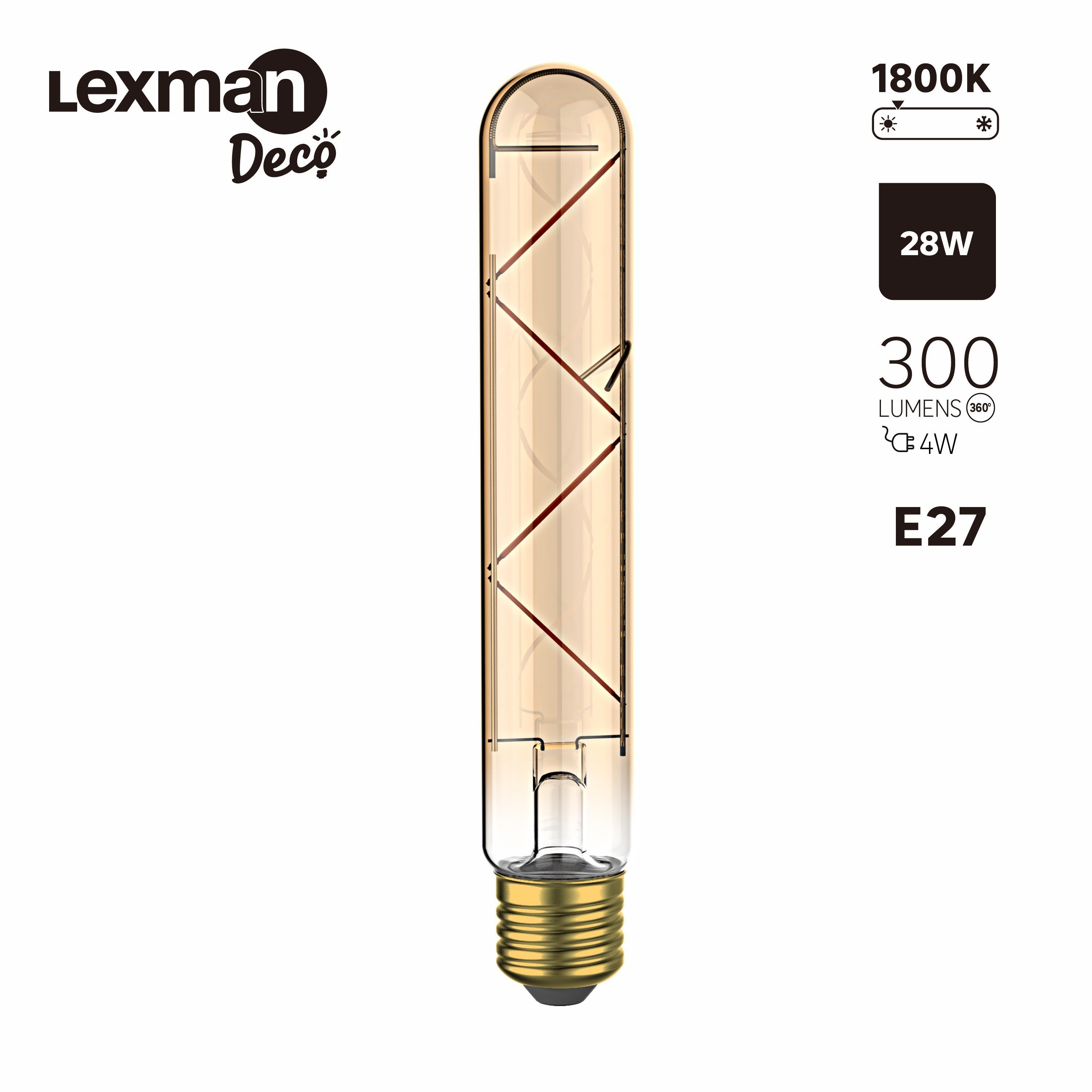 Lâmpada led filamentos T32 E27 300LM 1800K LEXMAN - 4