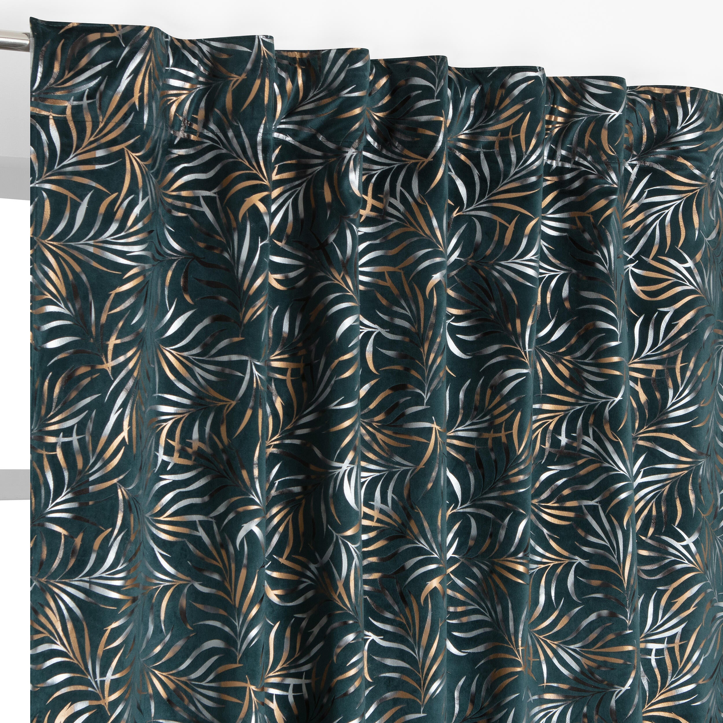 Tenda Jelya blu, fettuccia e passanti nascosti 140x280 cm - 5