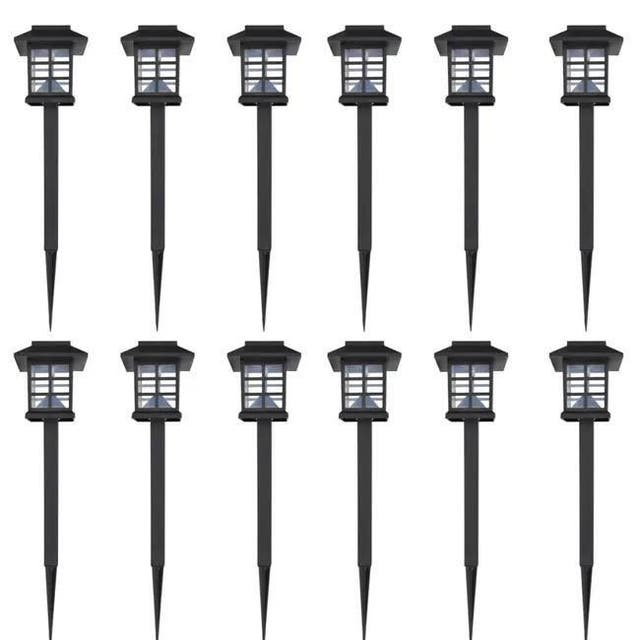 nipify 6 Pezzi Faretti Solari a Led da Esterno Giardino, [75LED/4 Modes