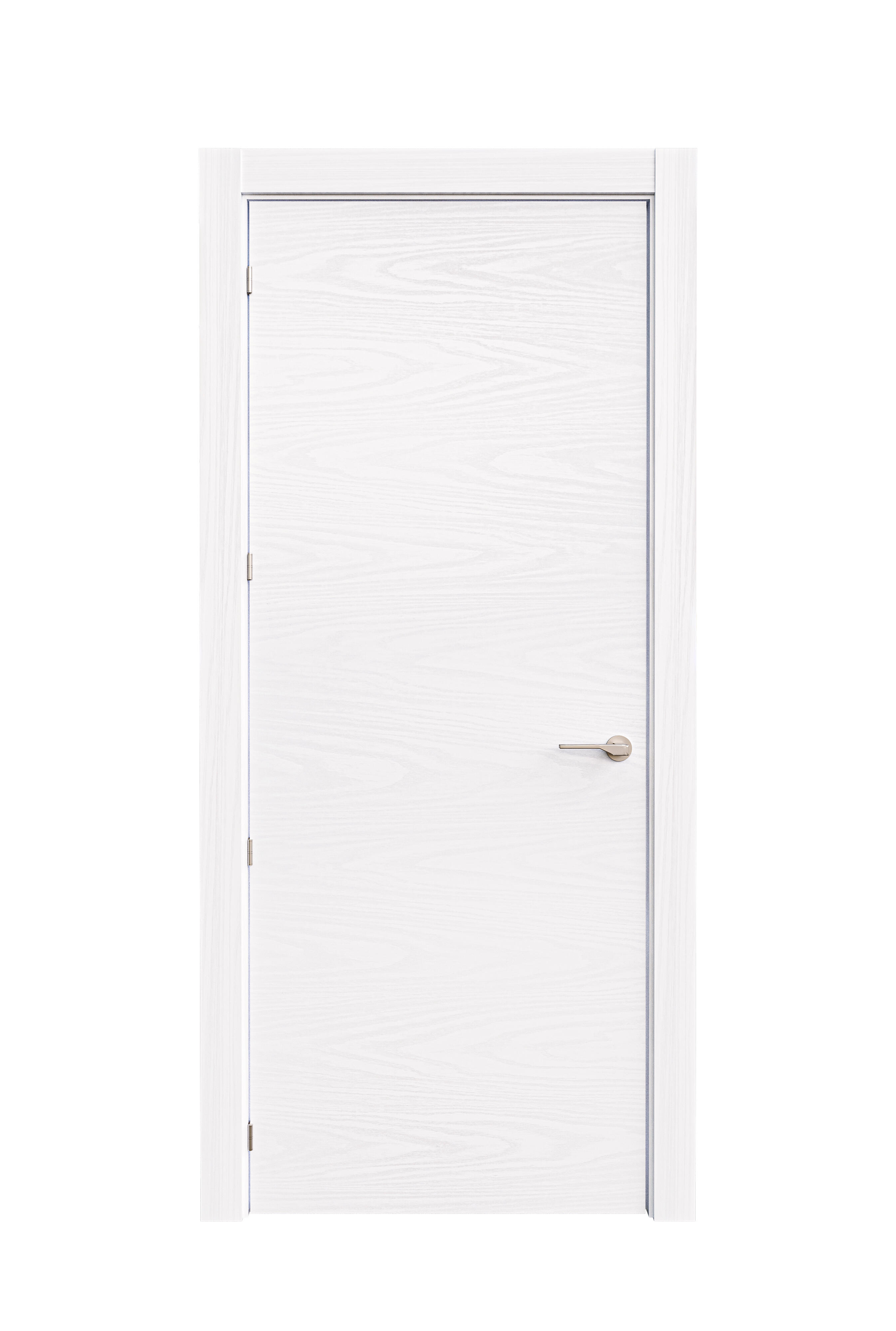 Puerta de interior abatible ciega maciza lacada Line Plus Bari Lagos blanco veteado apertura derecha cerco de 6x2 anchura 62.5cm - 3