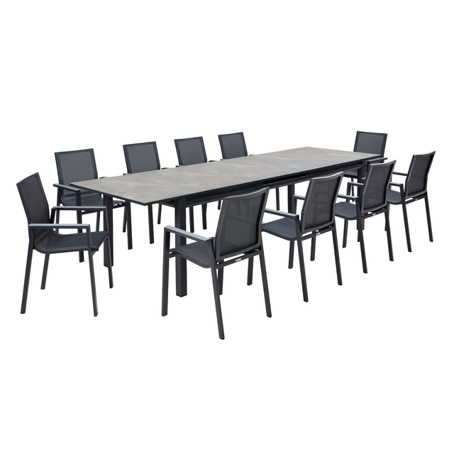 Conjunto de muebles de jardín Odyssea de aluminio  para 10 comensales