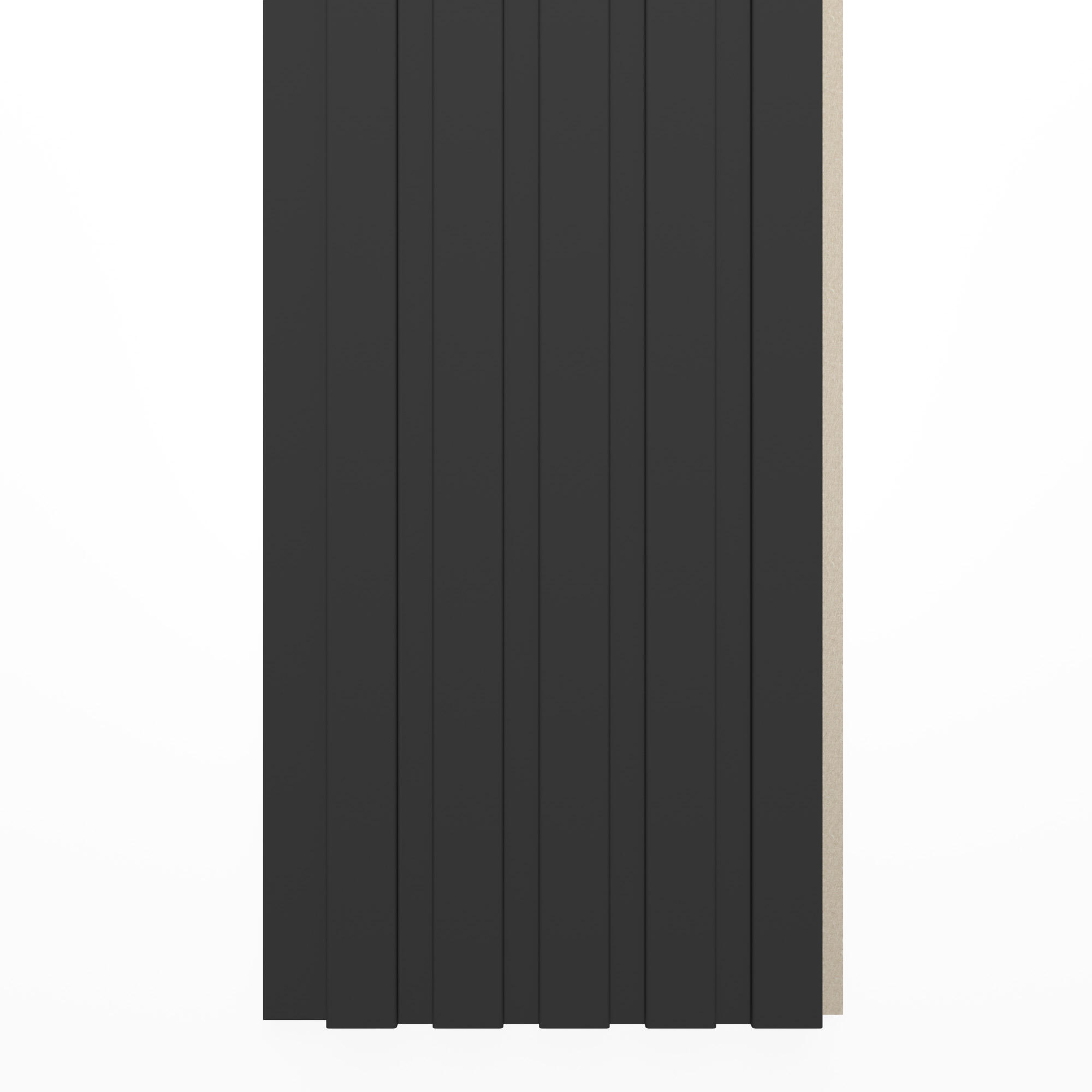 Revestimiento de pared palillería efecto 3D MDF Novo negro 260x16.7cm - 2
