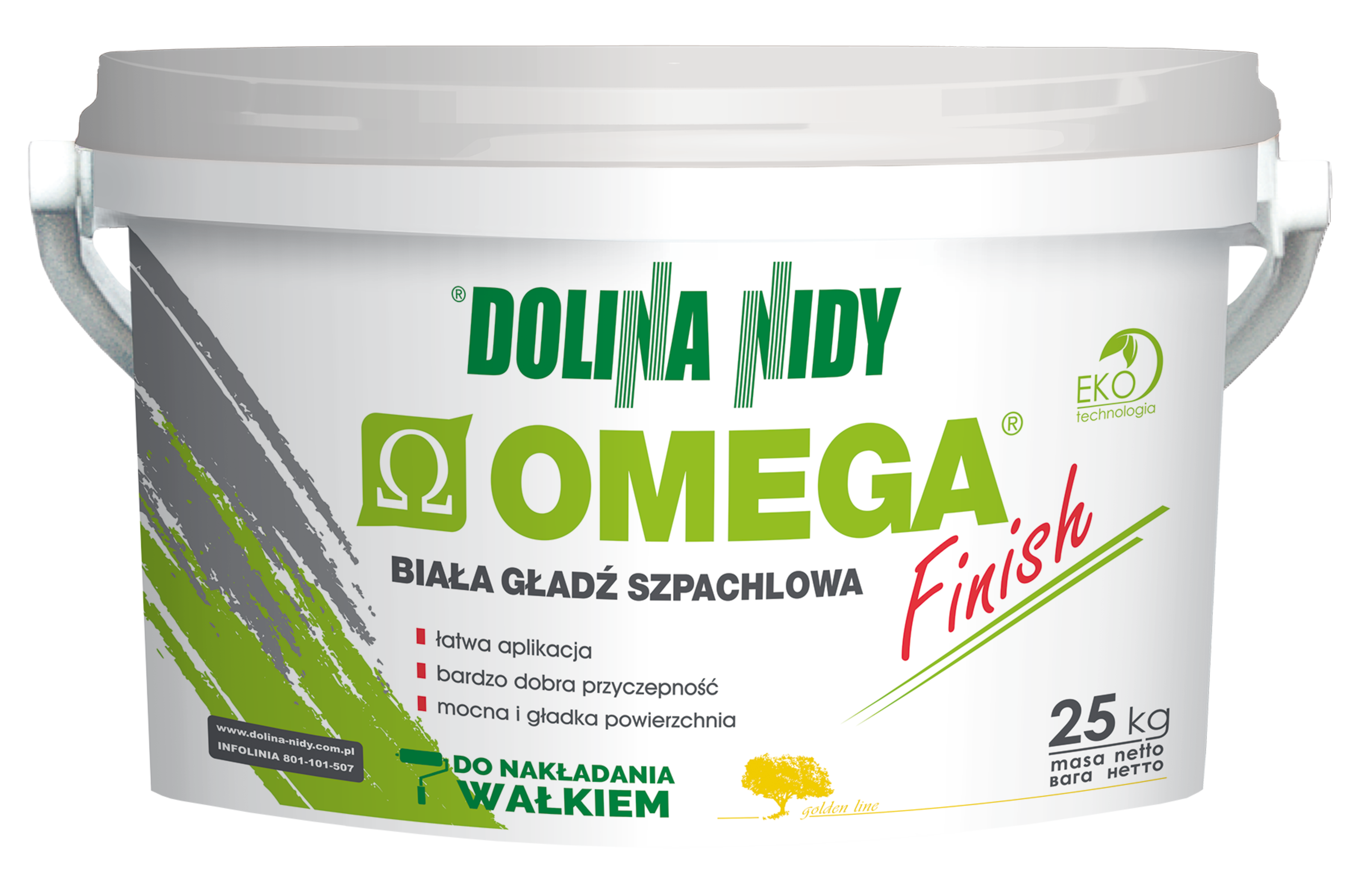 Gotowa gładź szpachlowa Omega Finish 25 kg