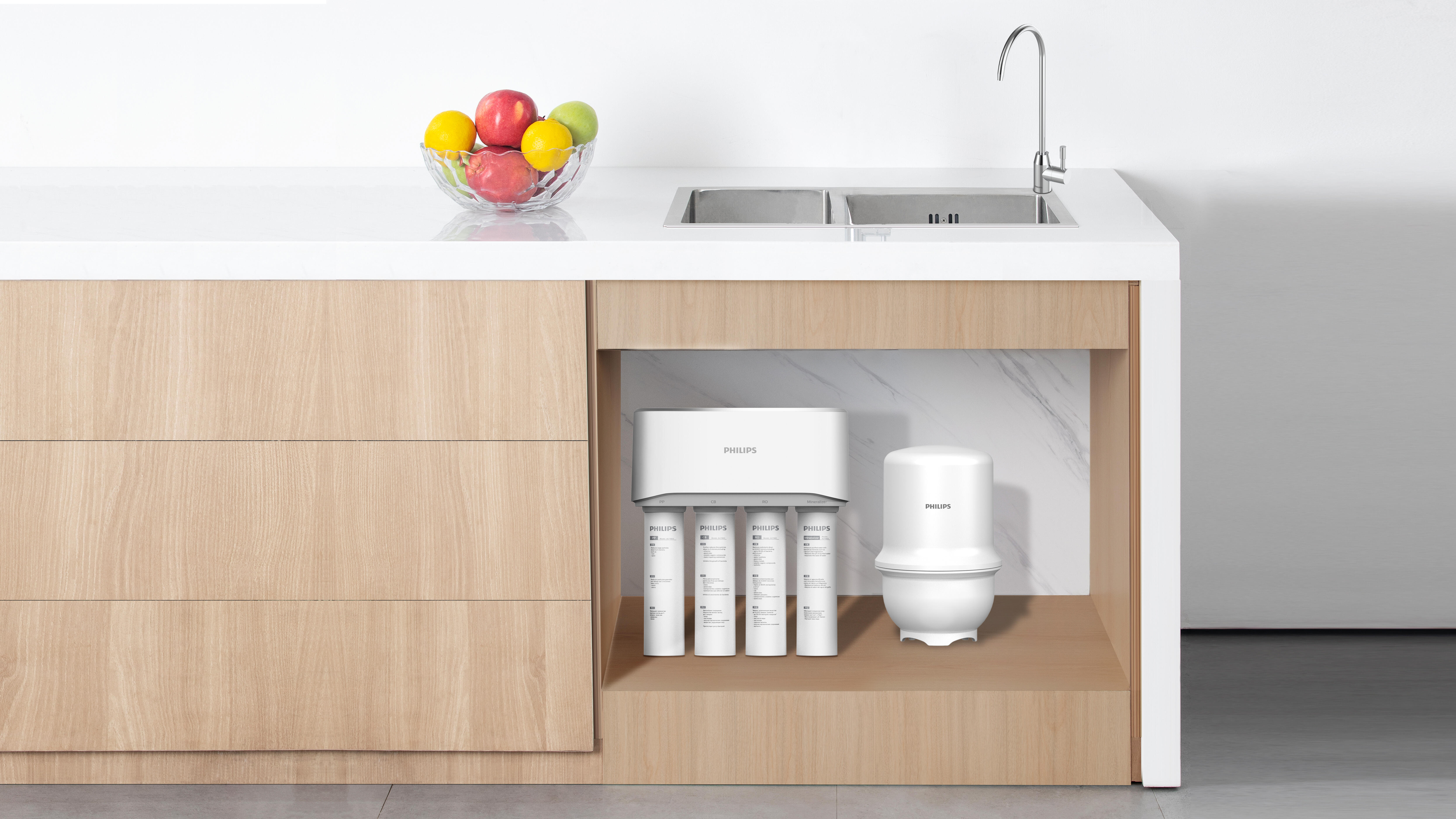 System filtrujący z odwróconą osmozą RO pod zlewozmywak z mineralizatorem i zbiornikiem 75GPD AUT3268 PHILIPS
