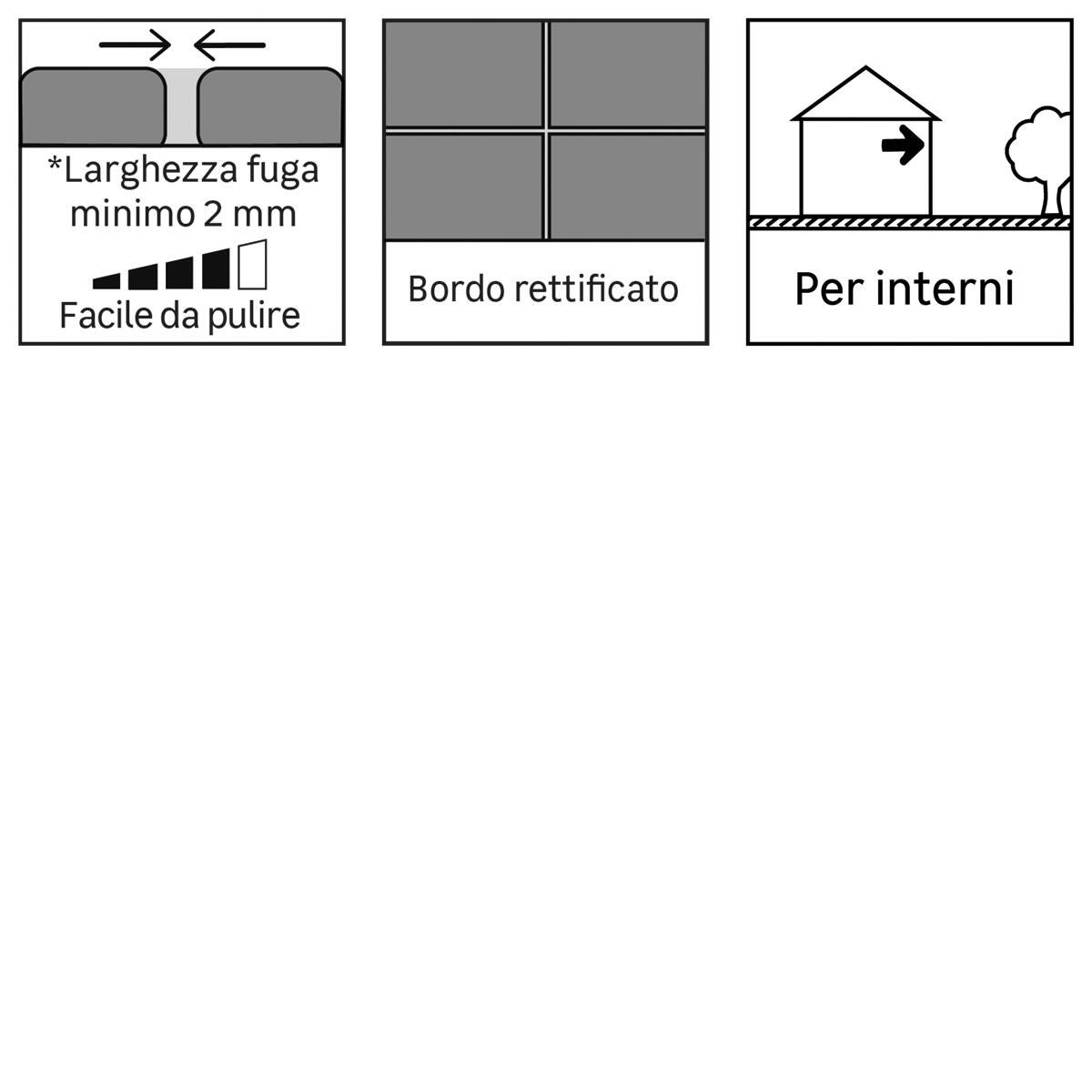 Piastrella da rivestimento interno 60 x 120 cm Sp. 9 mm rettificato Harmony in gres porcellanato smaltato noce opaco traffico intenso (pei 4/5) R9 1.44 mq - 9