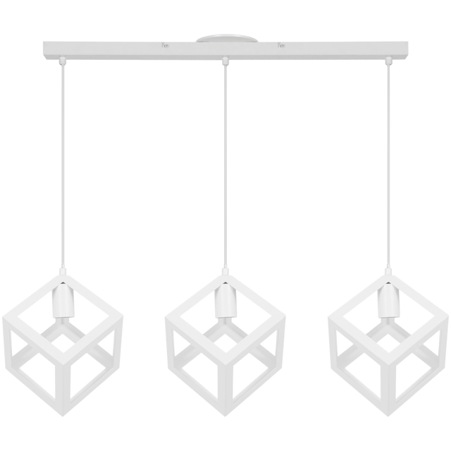 Lampa wisząca Plywood biała 3 x E27 Inspire