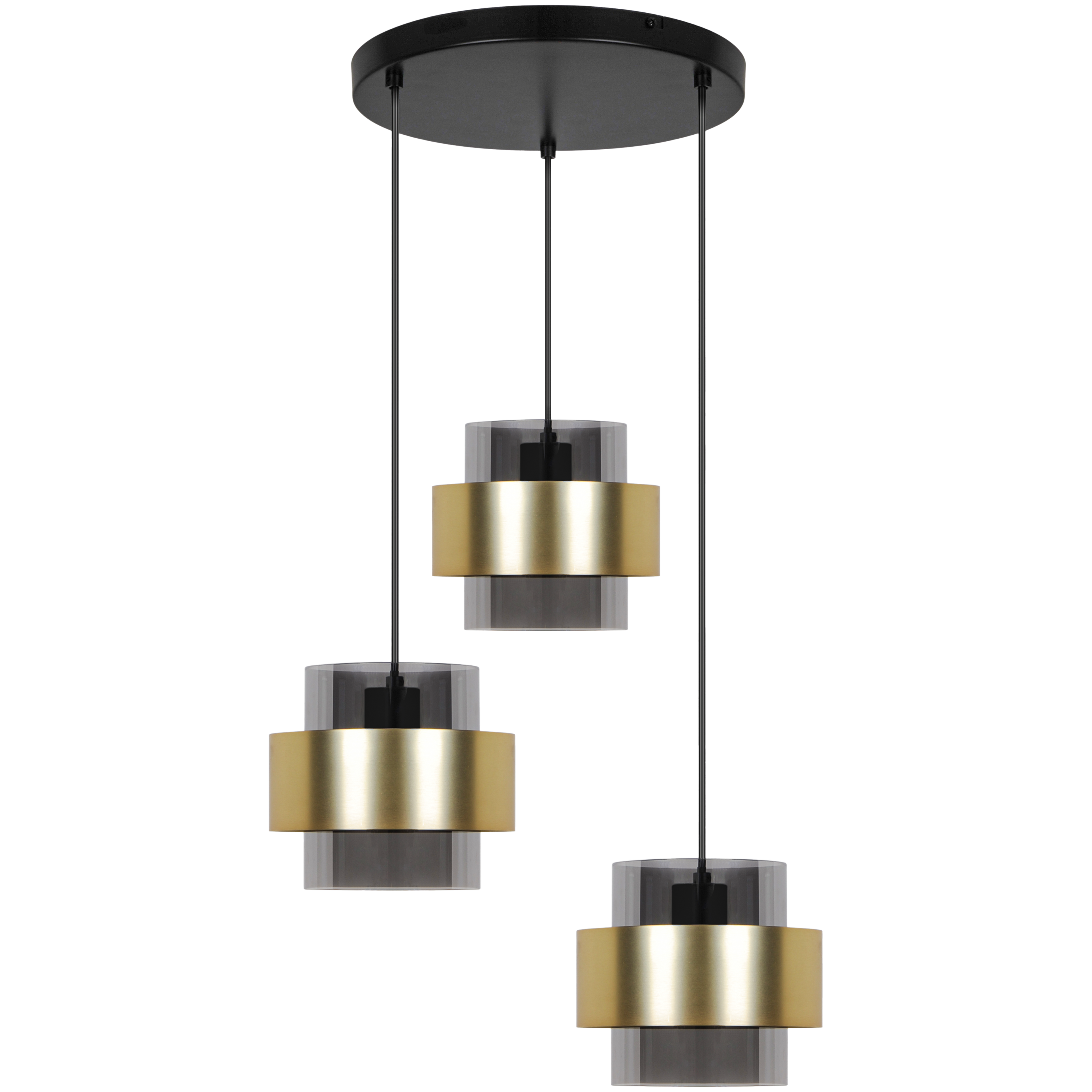 Lampa wisząca Croon czarno-złota 3 x E27 Inspire - 2