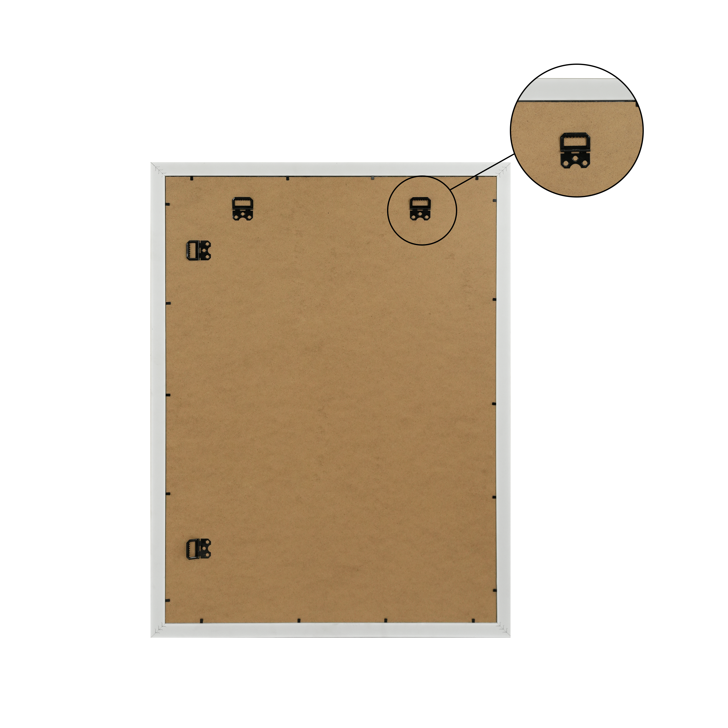 Espejo enmarcado de pared rectangular Charm poliestireno blanco mate INSPIRE de 54.5 x 74.5 cm - 7